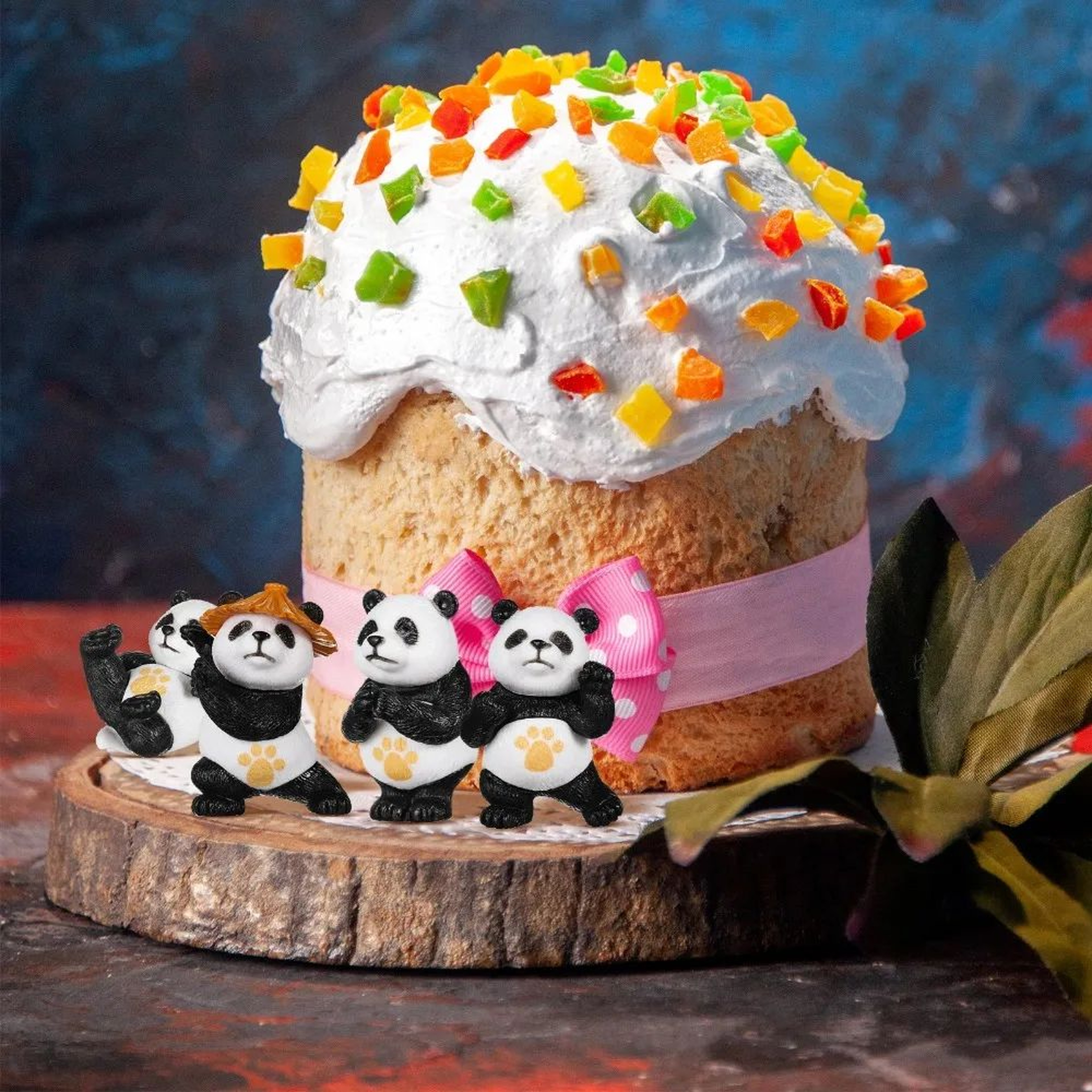 Mini Panda Figurine Cute Desk Decor 1