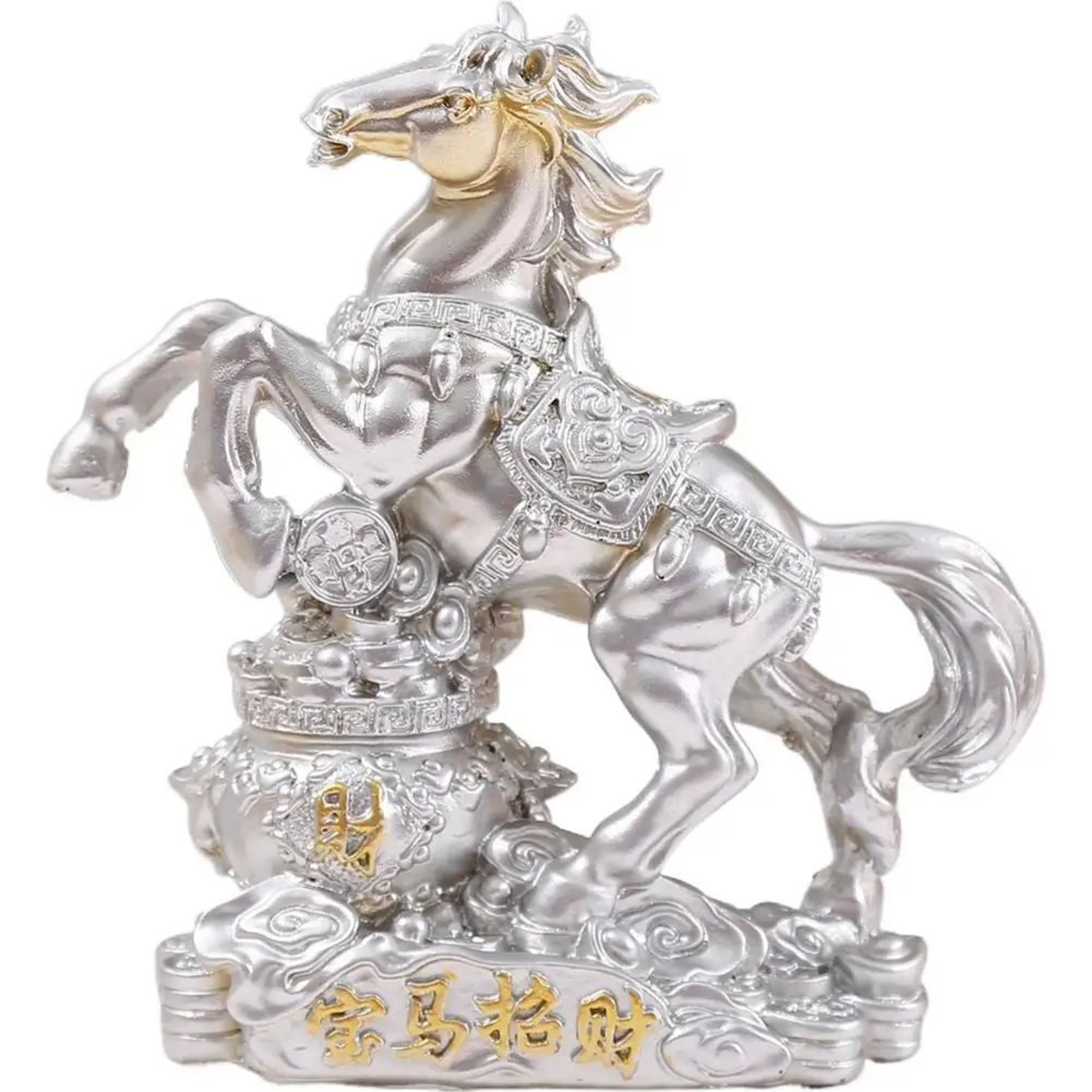 Rosewood Feng Shui Horse Lucky Wealth Statue 12