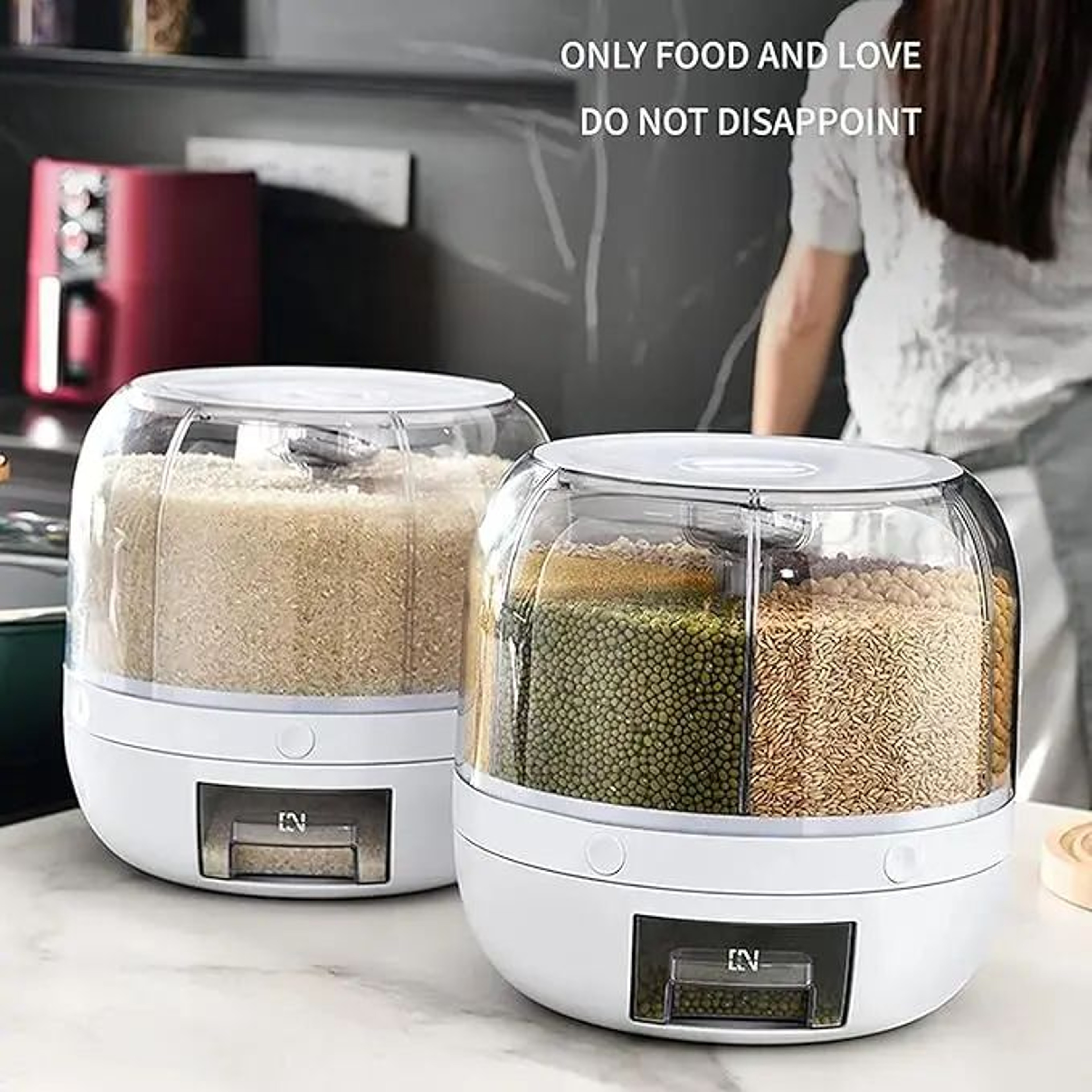 360 Rotating Grain Dispenser Storage Container 2