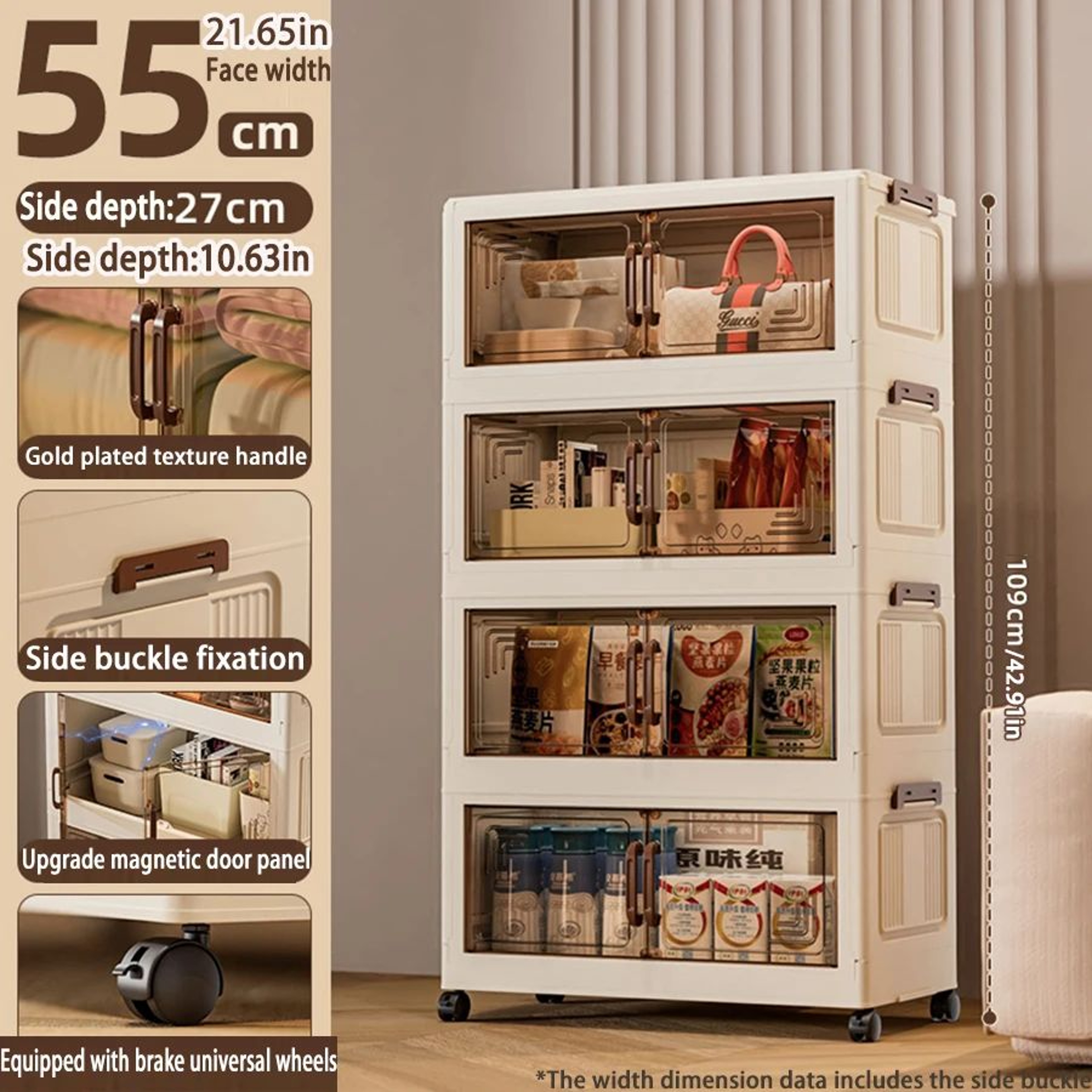 Foldable Storage Cabinet Wardrobe Organizer 15