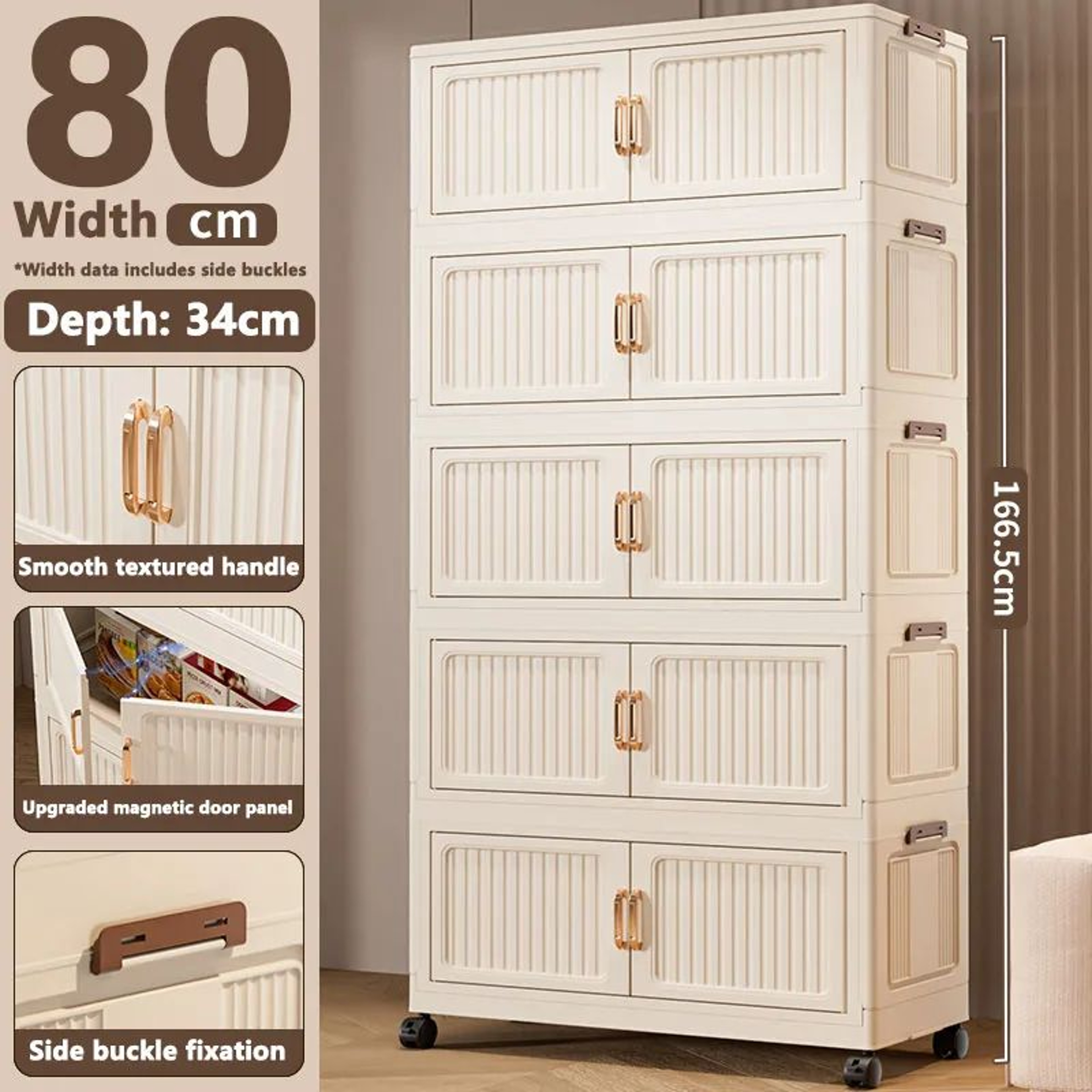 Foldable Storage Cabinet Wardrobe Organizer 28