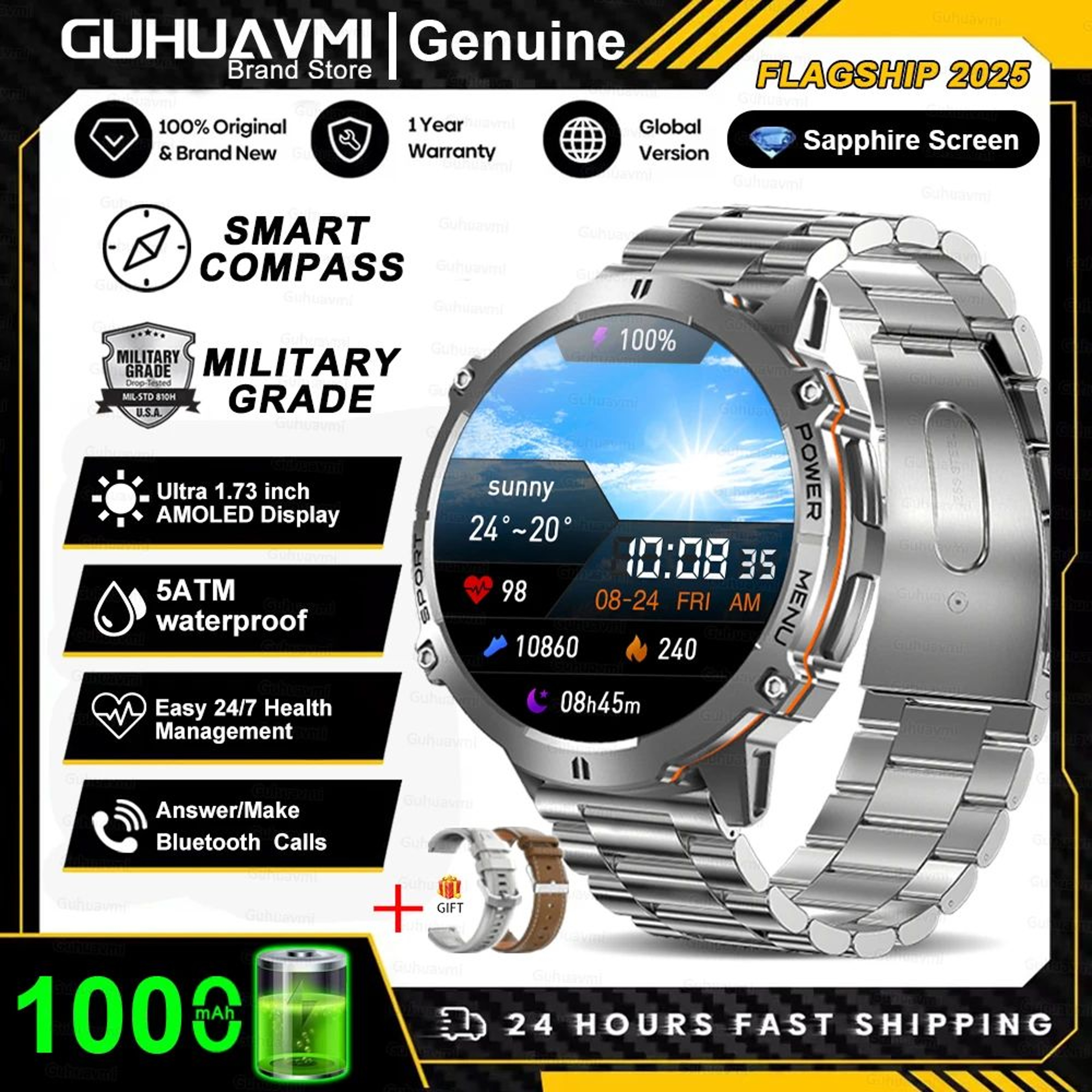 T Rex 3 Military Grade Smartwatch With AMOLED Display 22