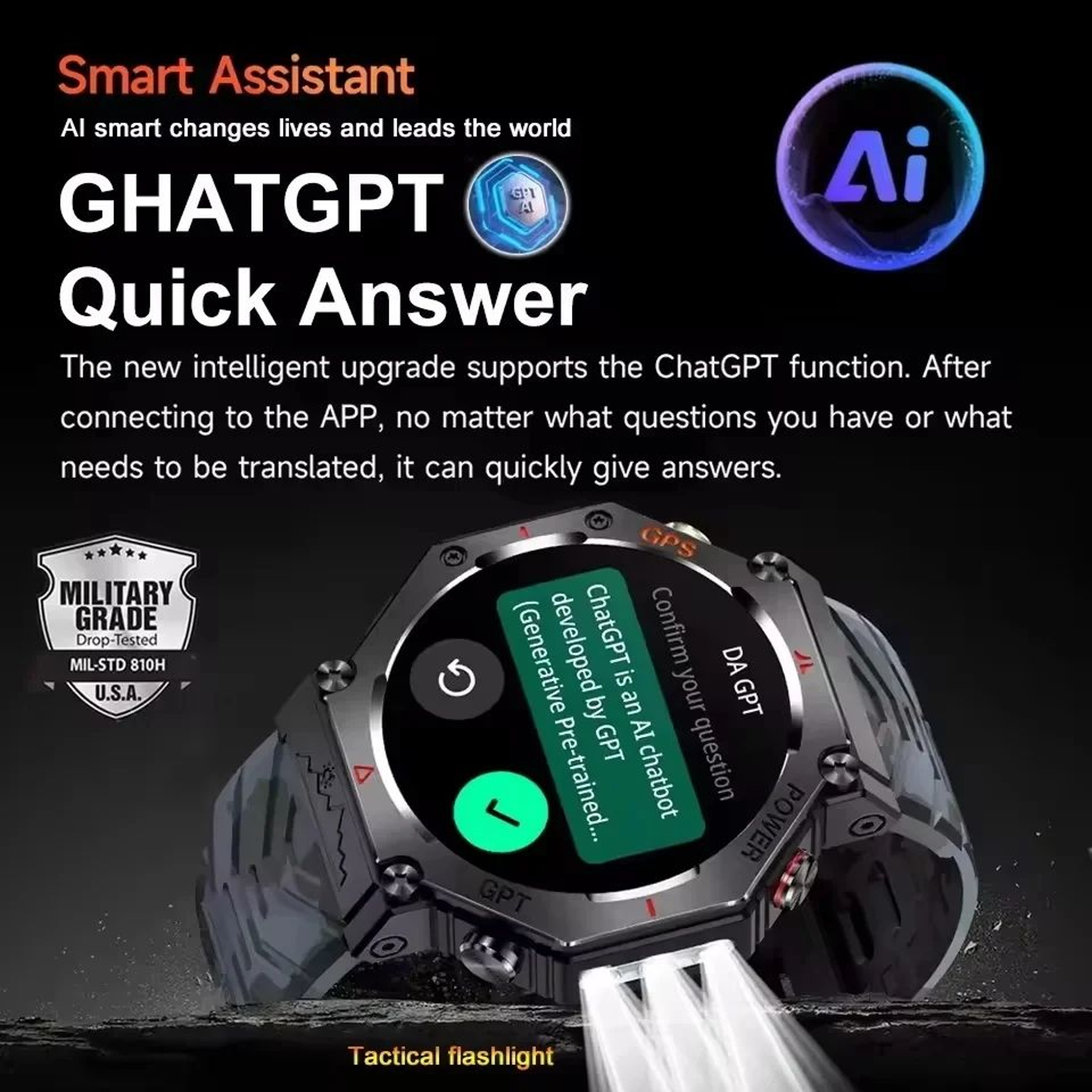 T Rex 3 Ultra Military GPS Smartwatch AMOLED 3