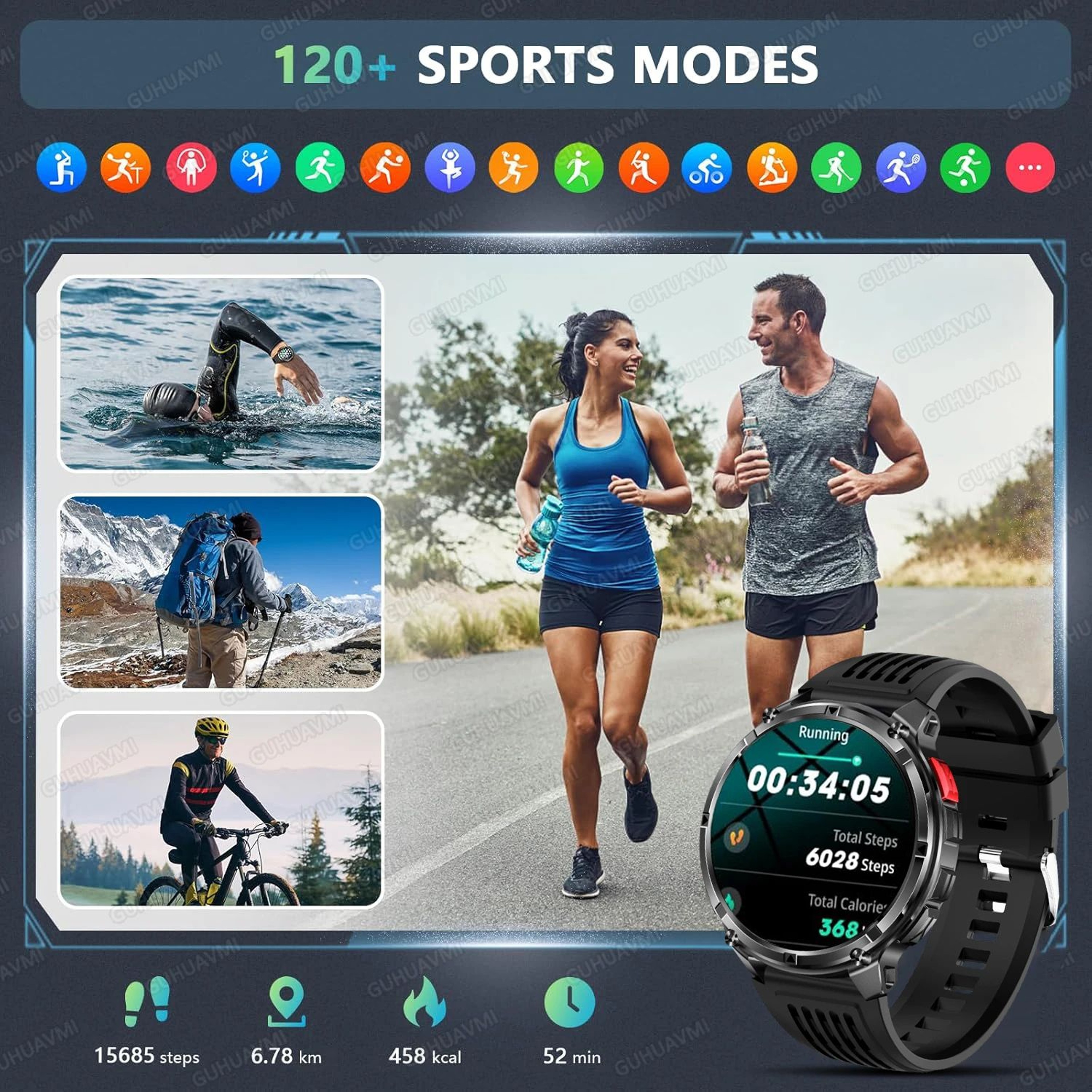 T Rex 3 Pro GPS Smartwatch With 1100mAh Battery 5