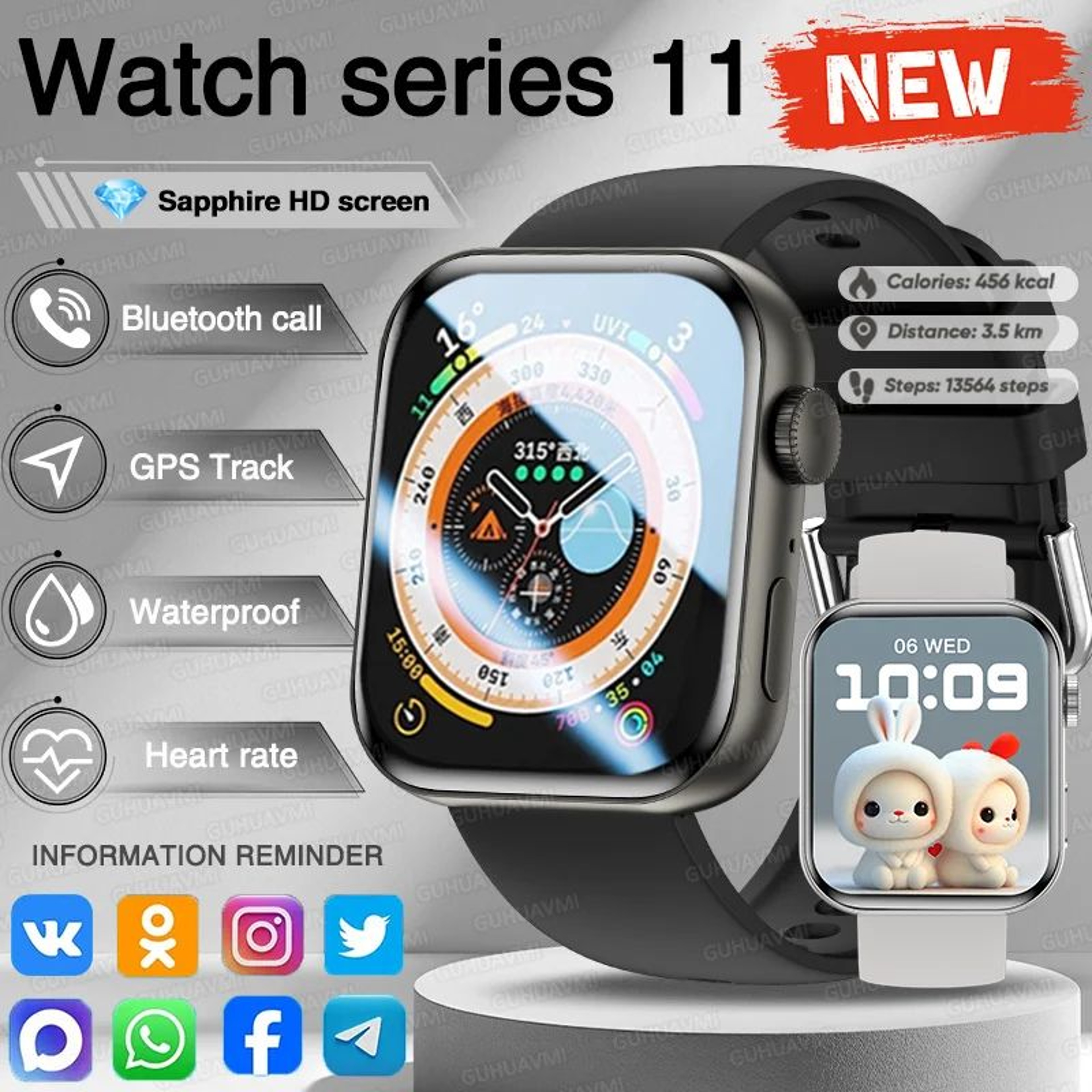 AMOLED GPS Smartwatch With NFC And Bluetooth Call 0