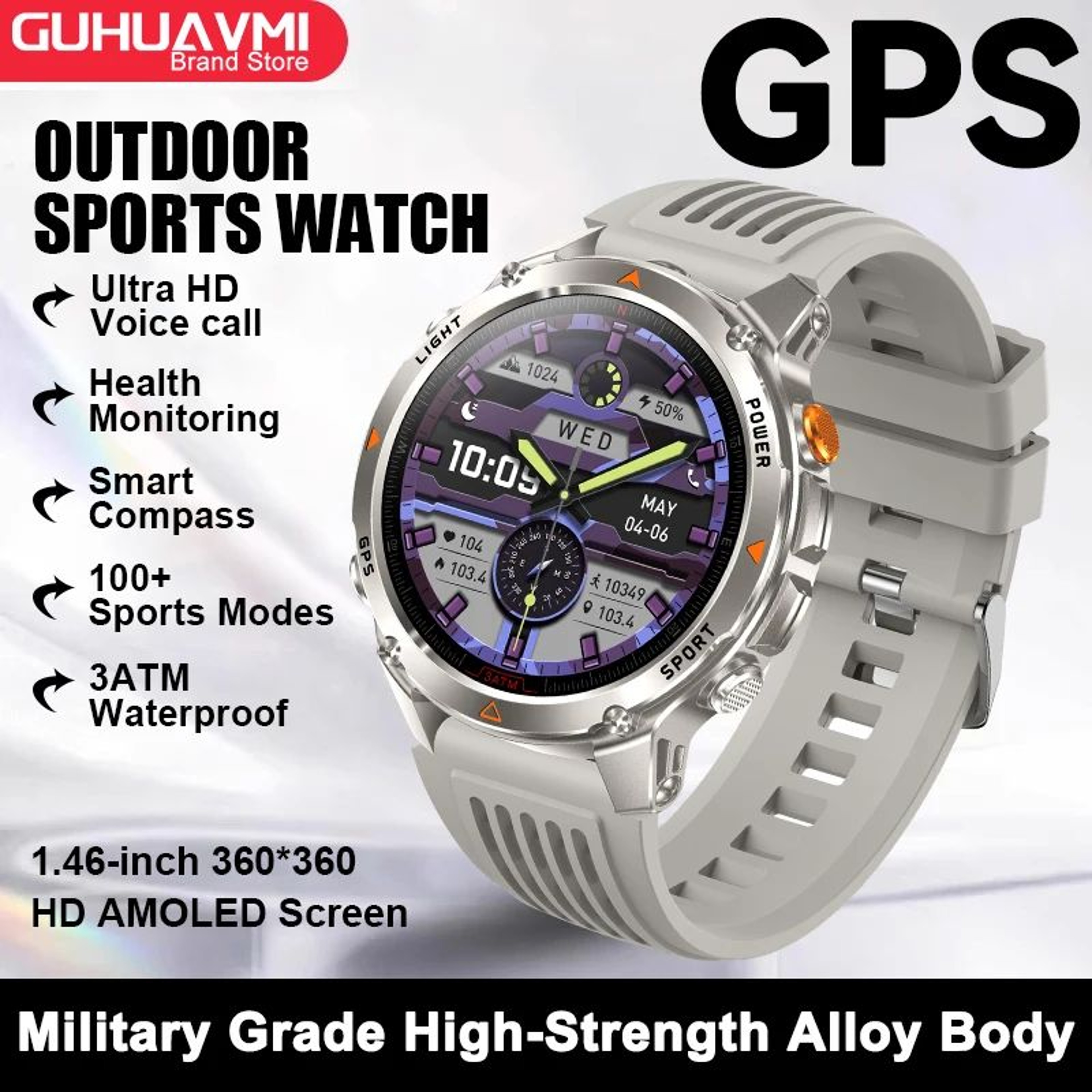 AMOLED GPS Smartwatch With Map Navigation And NFC Call 8
