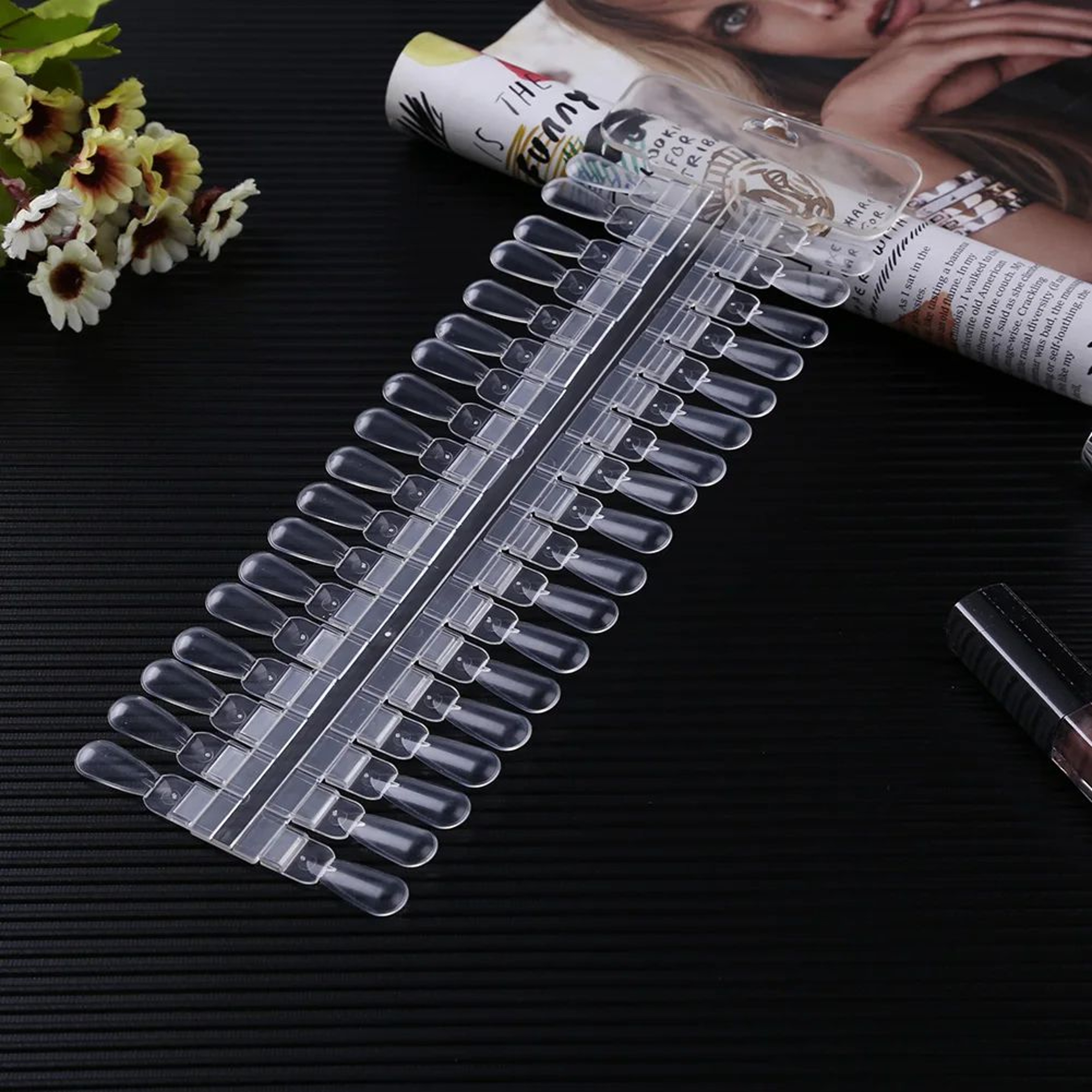 36pcs Nail Art Practice Display Board With Removable Tips 4
