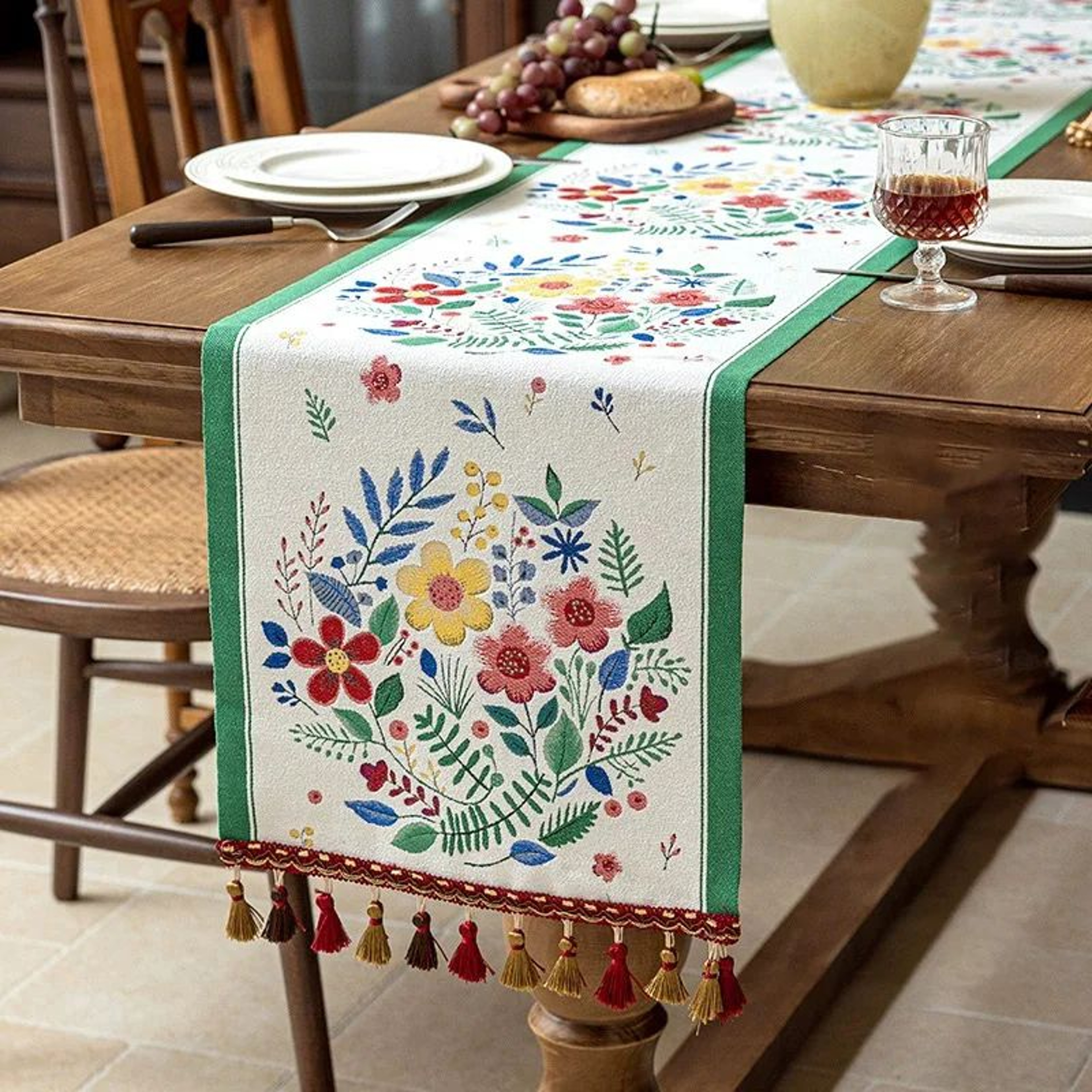 Lemon Floral Table Runner Farmhouse Decor 10