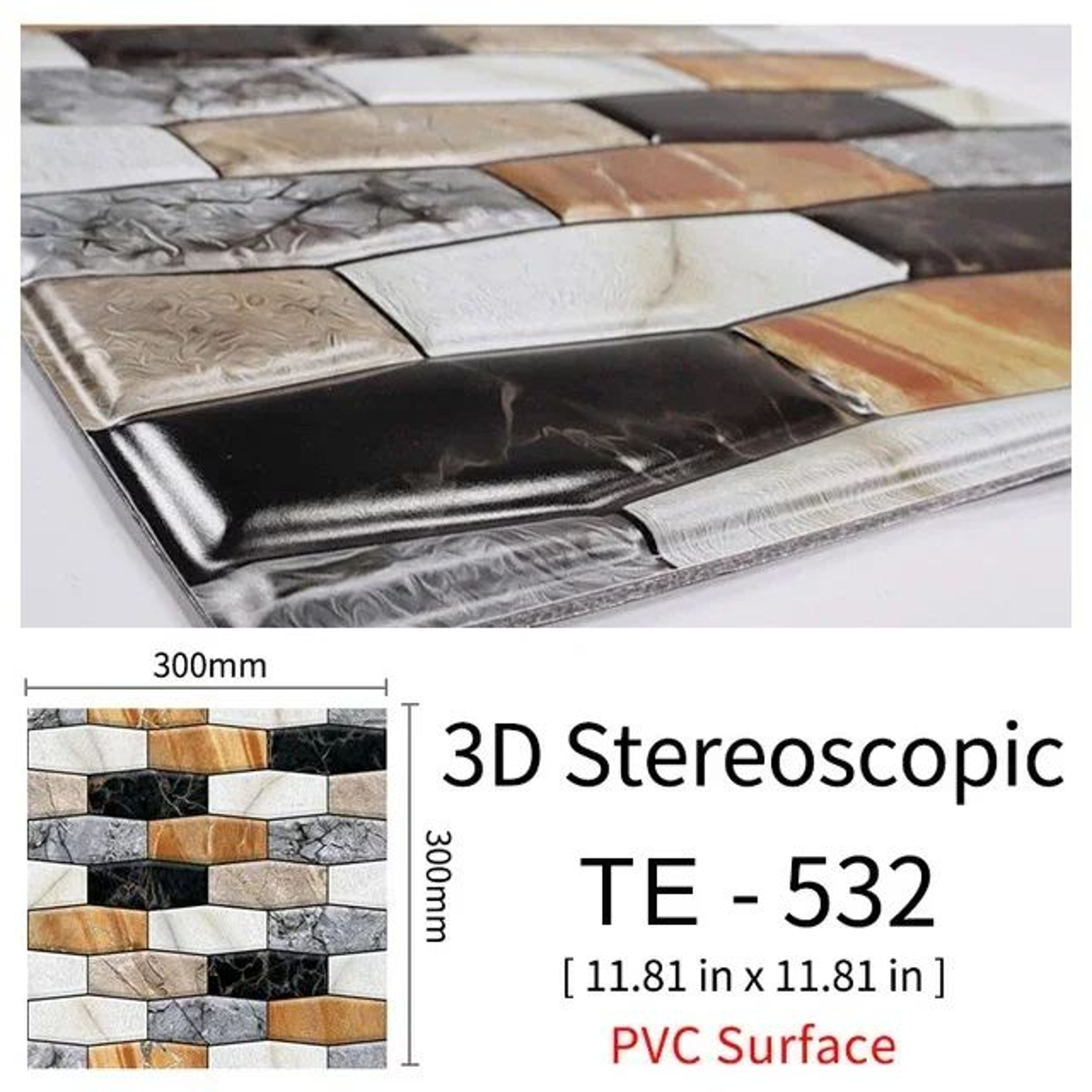 3D Brick Wall Sticker Waterproof PVC Set 17