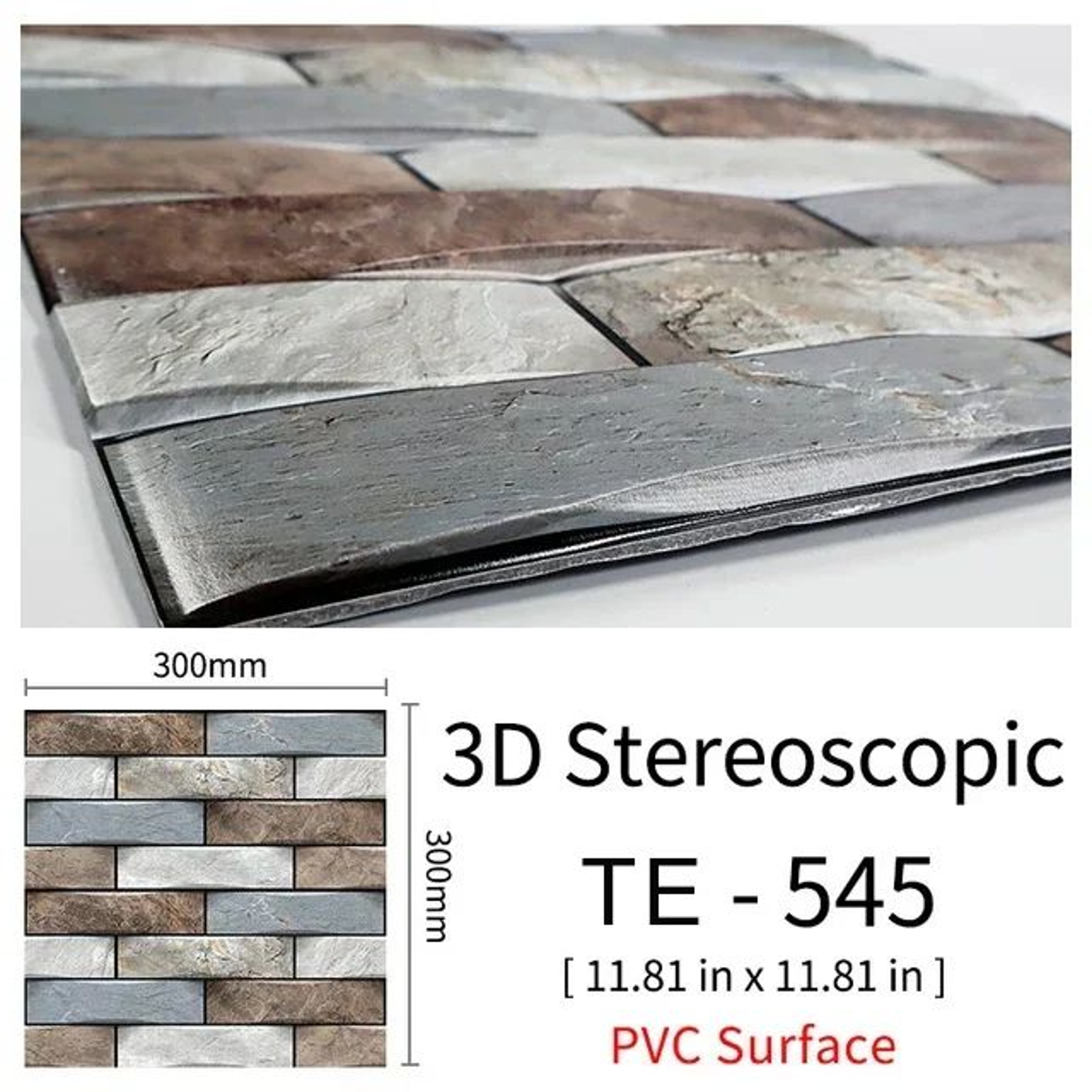 3D Brick Wall Sticker Waterproof PVC Set 23
