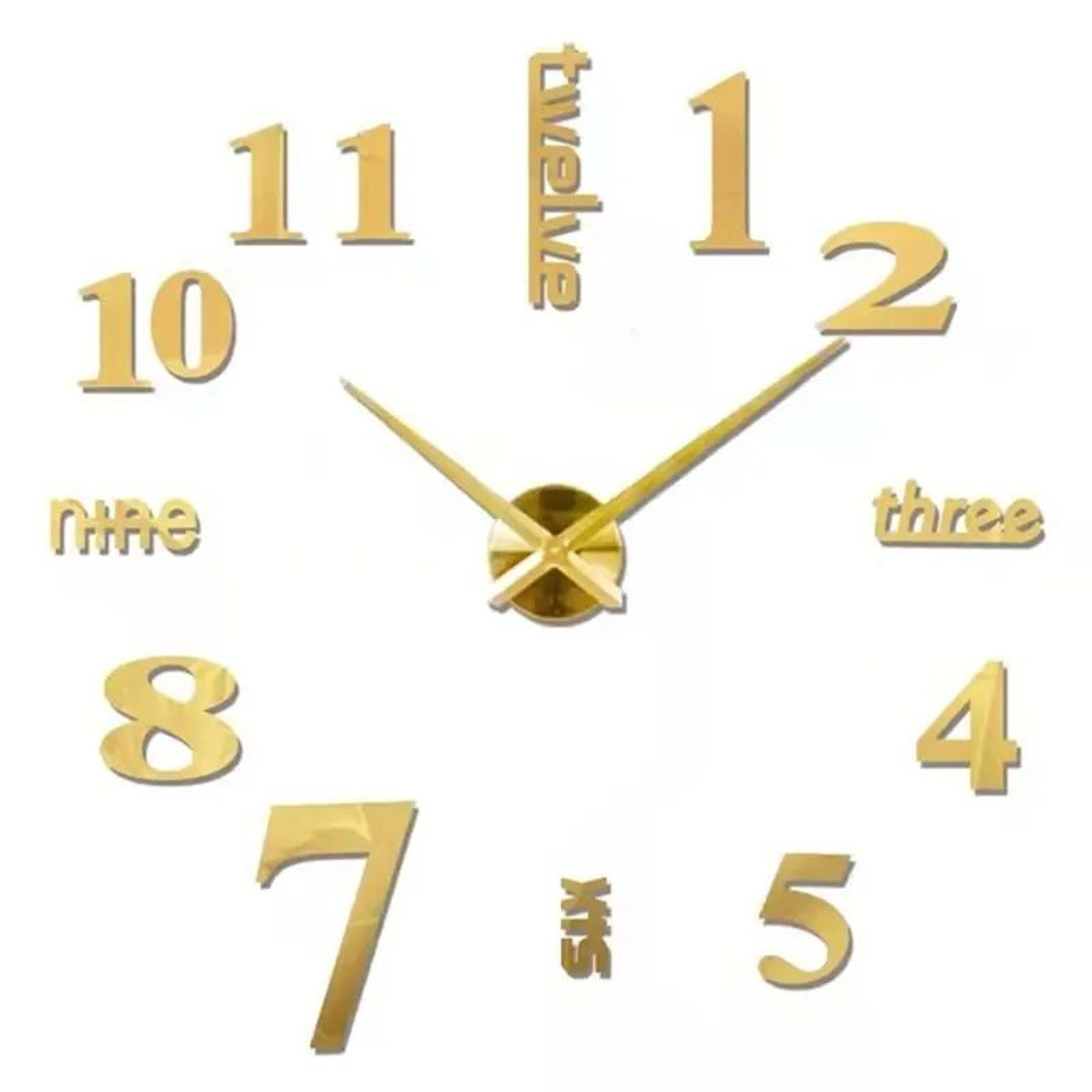 3D Luminous DIY Wall Clock Frameless Design 19