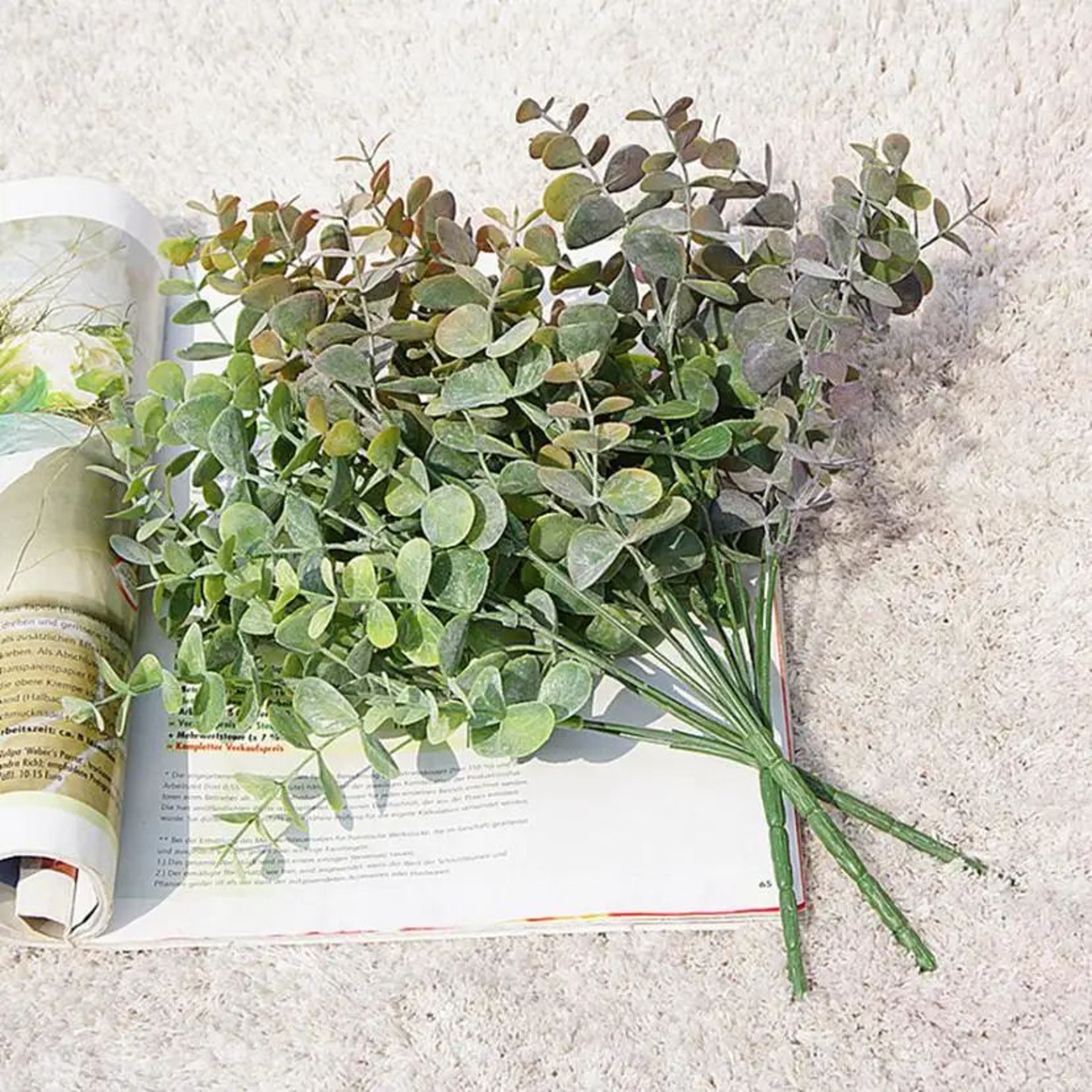 Artificial Eucalyptus Leaves Decorative Branch 4