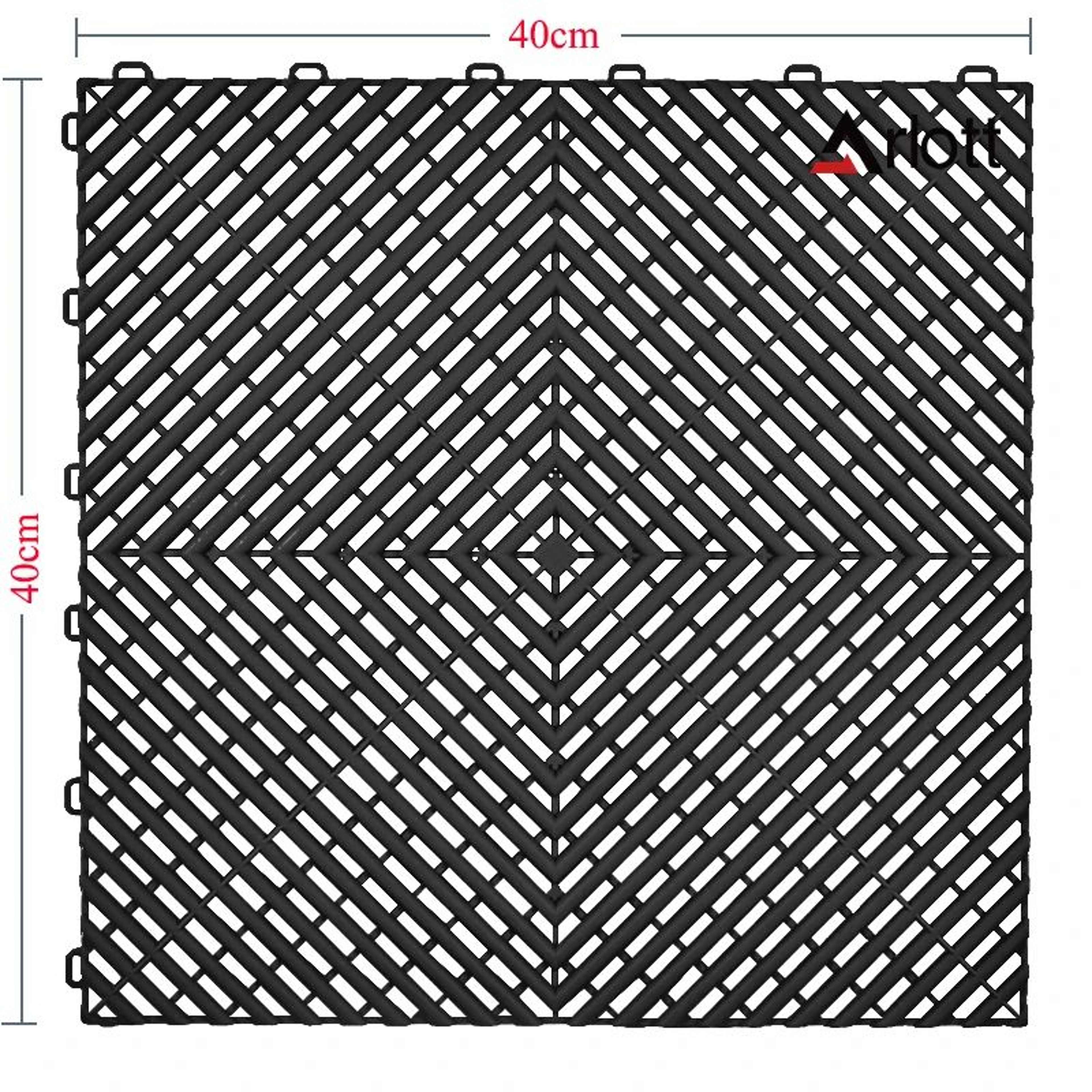 Interlocking Garage Floor Tiles Drainage Mat 1
