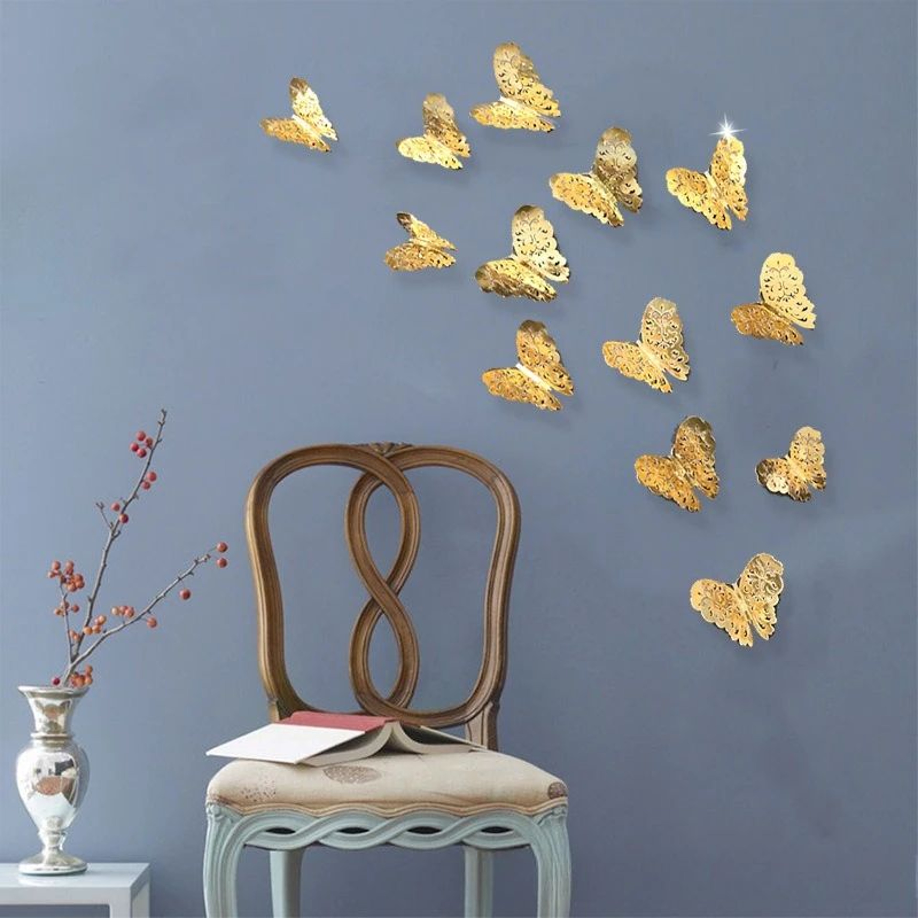 3D Mirror Butterfly Wall Stickers Decor 1