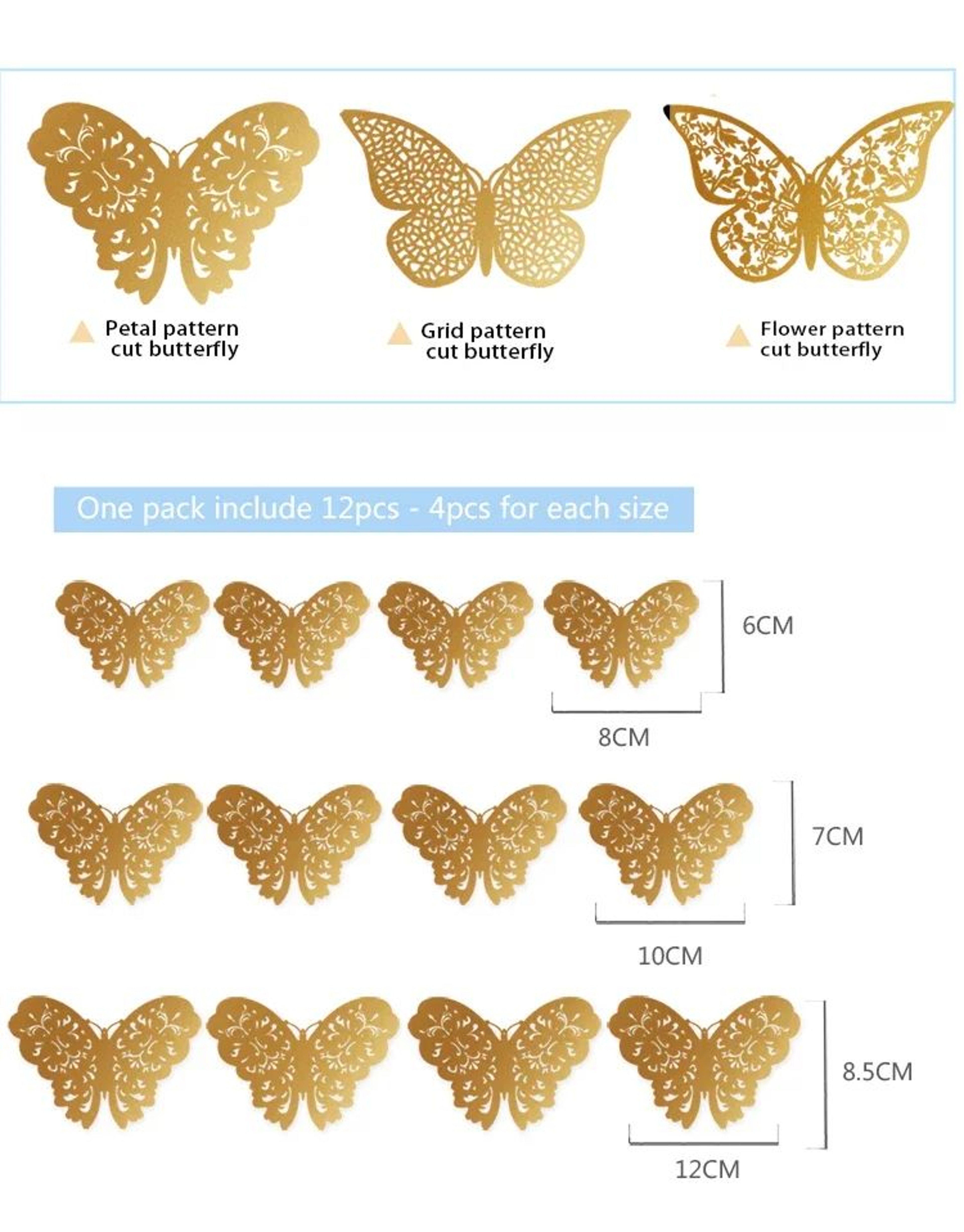3D Mirror Butterfly Wall Stickers Decor 5