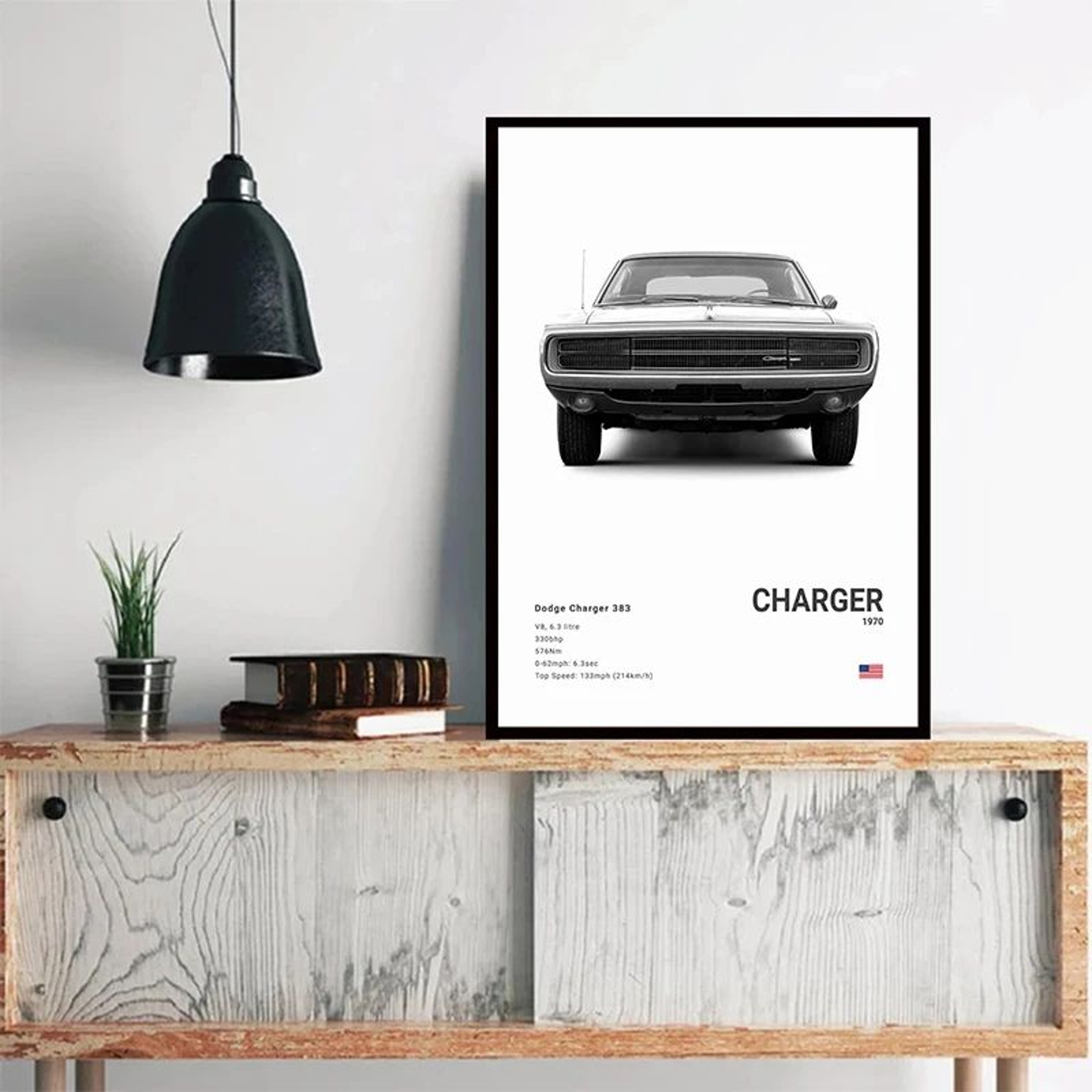 Dodge Challenger Hellcat Redeye Canvas Poster 1