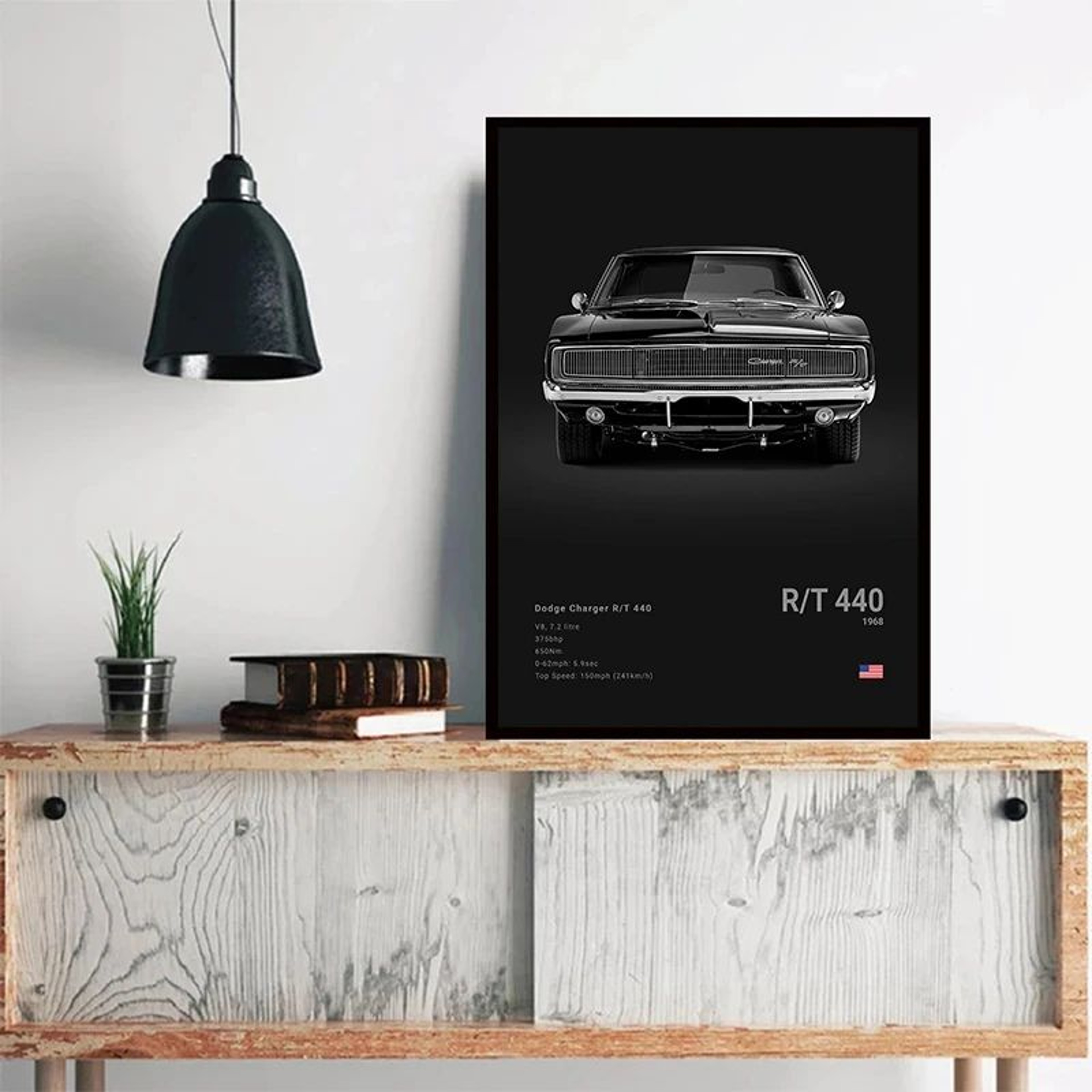Dodge Challenger Hellcat Redeye Canvas Poster 3