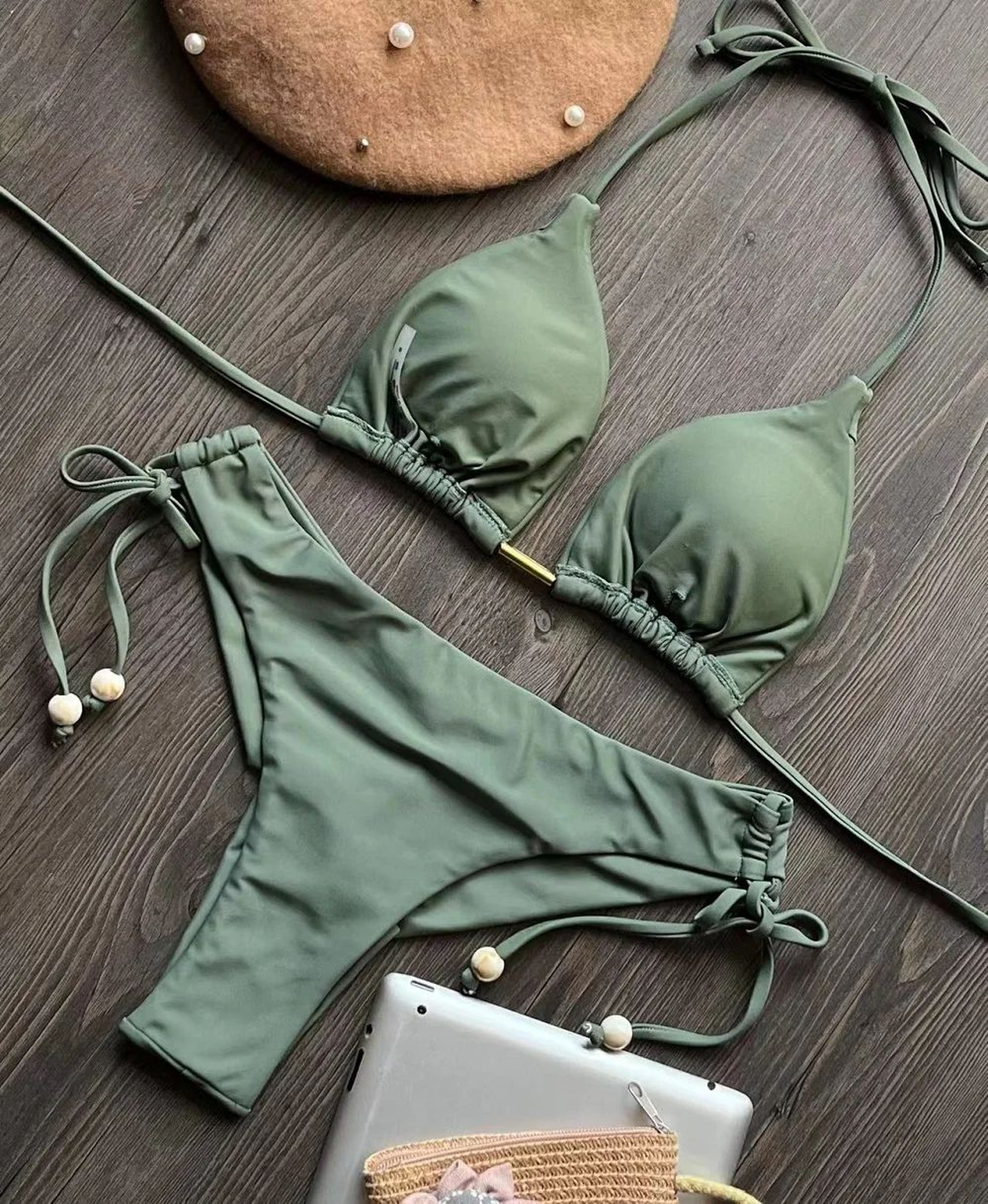 Sexy Triangle Chain Bikini Set For Women 16
