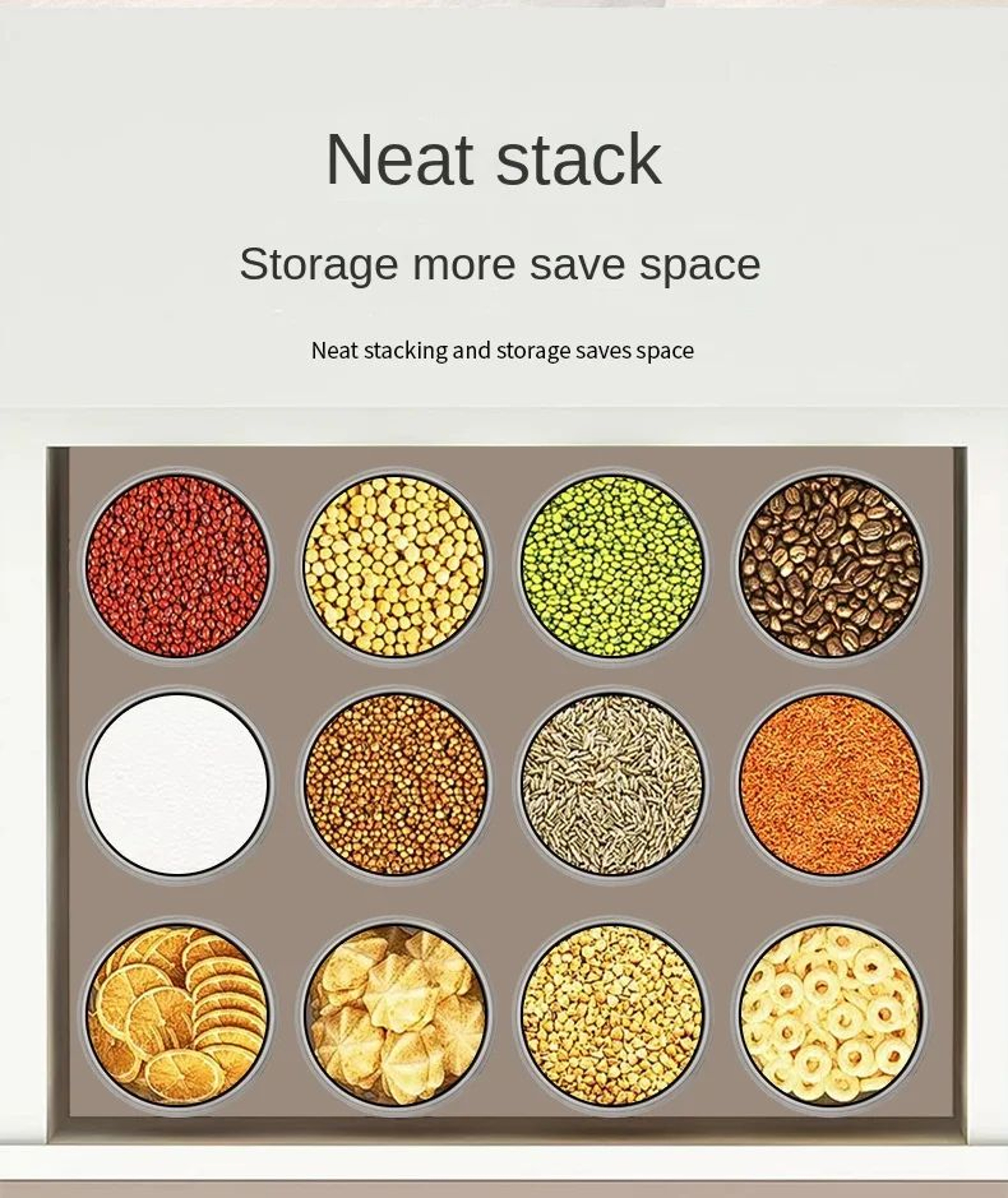 Airtight Grain Storage Containers Kitchen Organizer Set 10