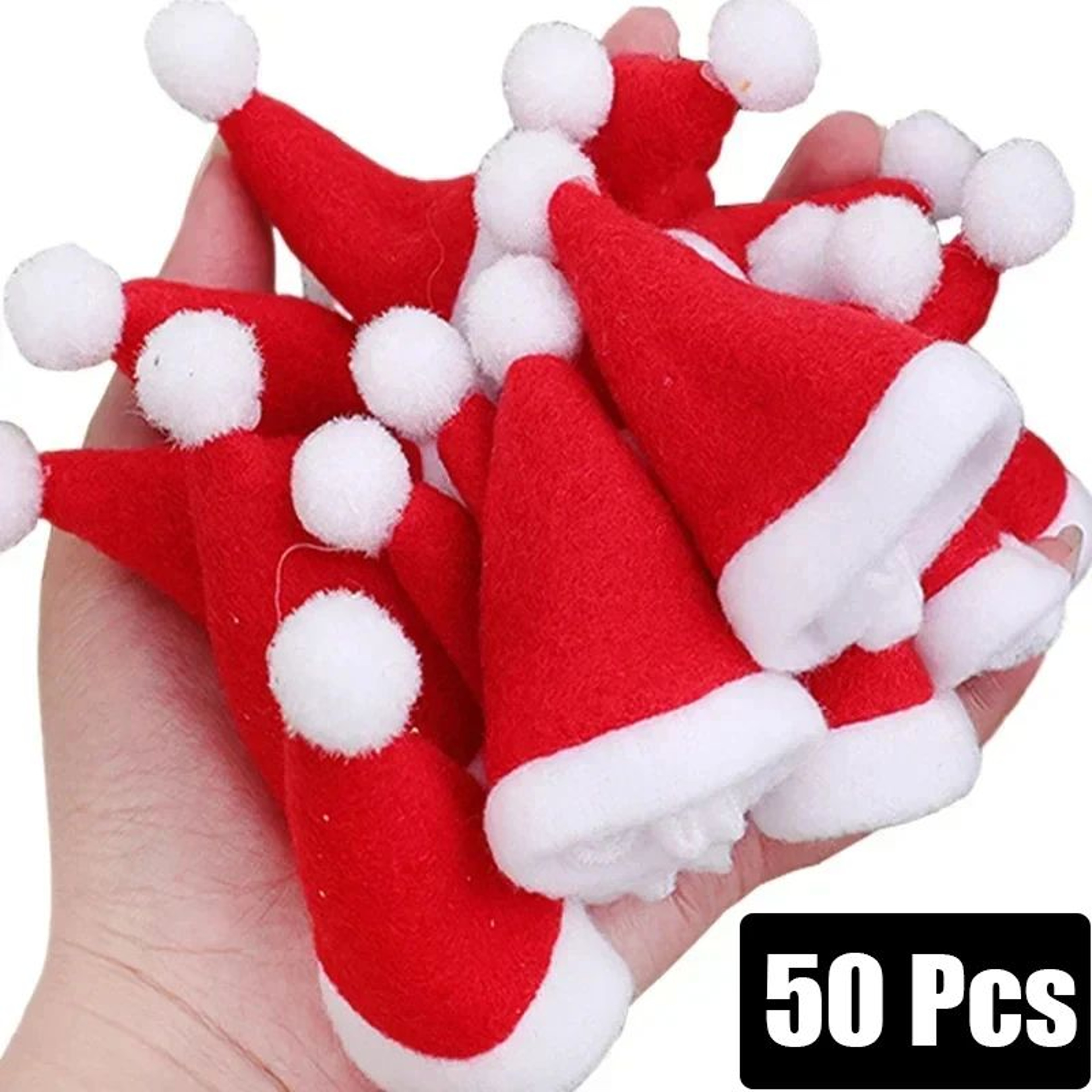 Mini Santa Hat Cutlery Decorations Set 0