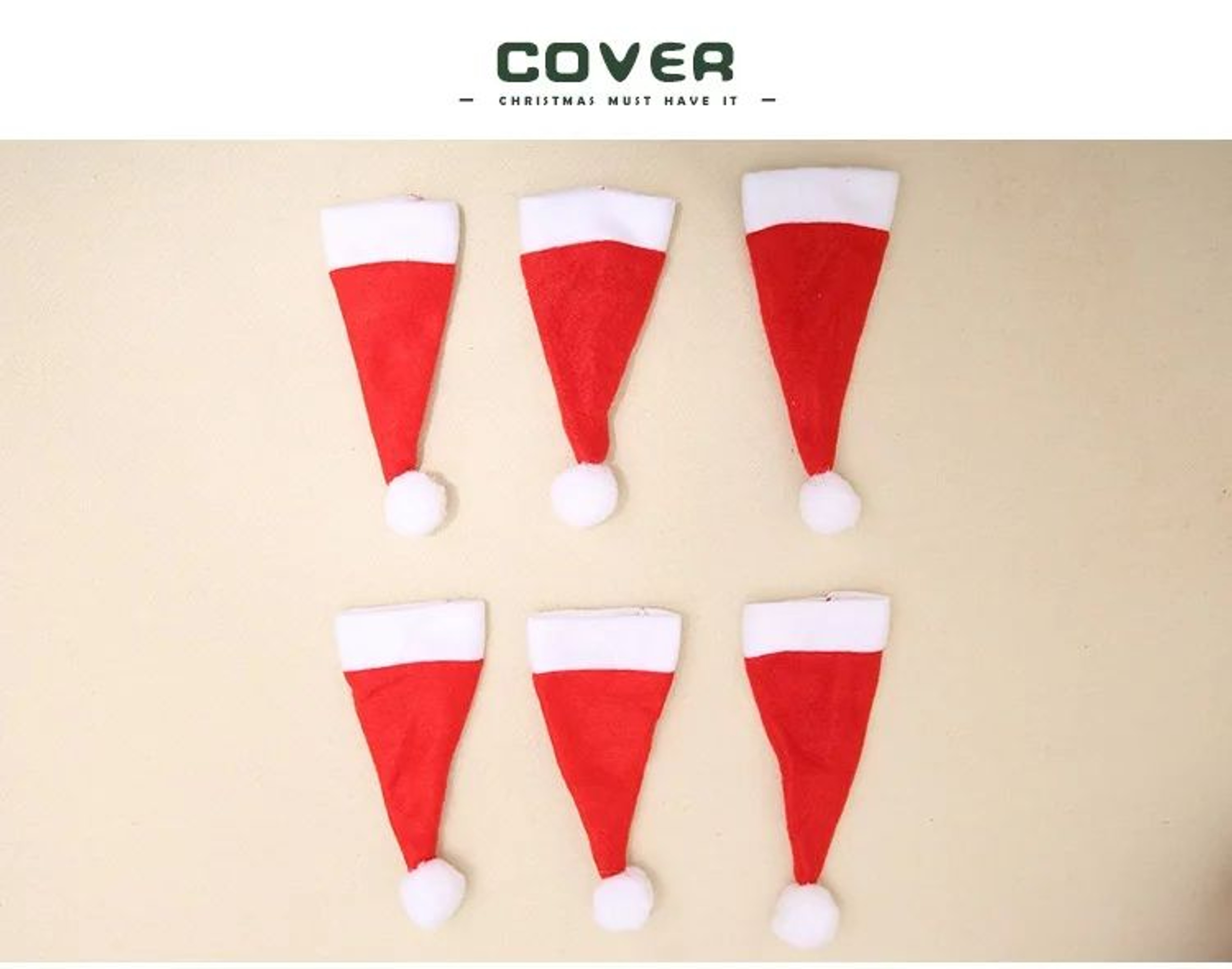 Mini Santa Hat Cutlery Decorations Set 7