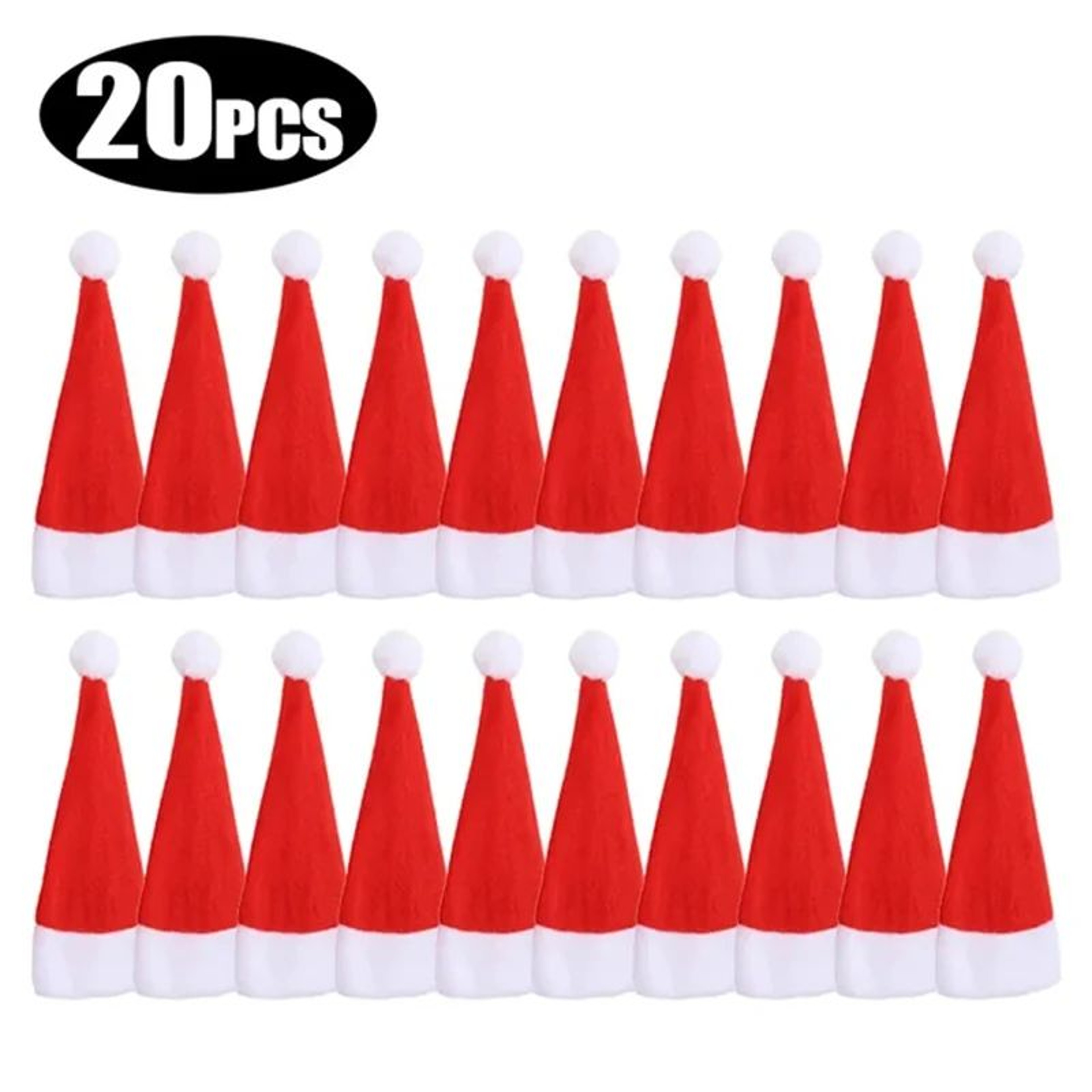 Mini Santa Hat Cutlery Decorations Set 11