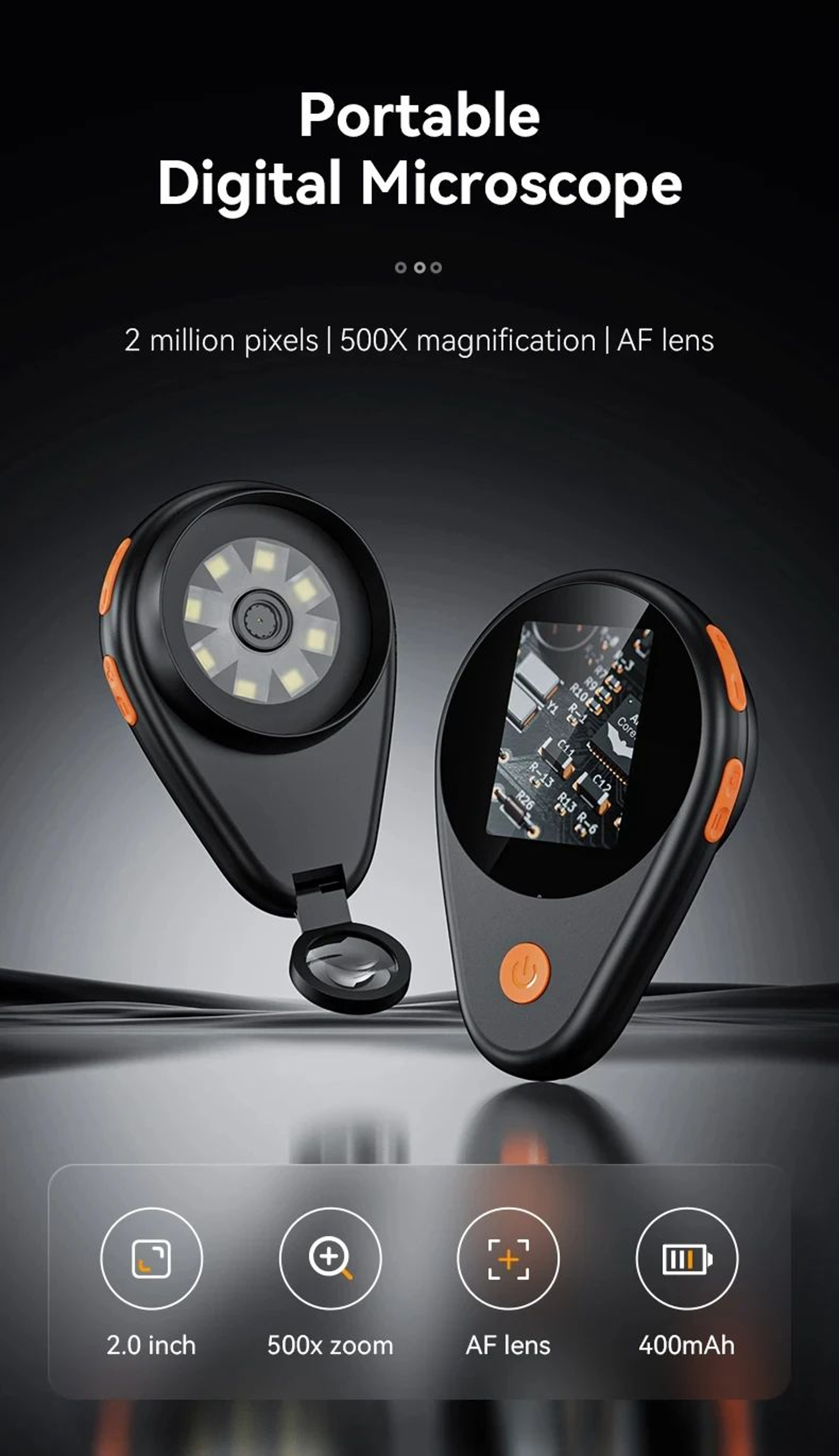 500X Portable Digital Microscope With Auto Focus 6