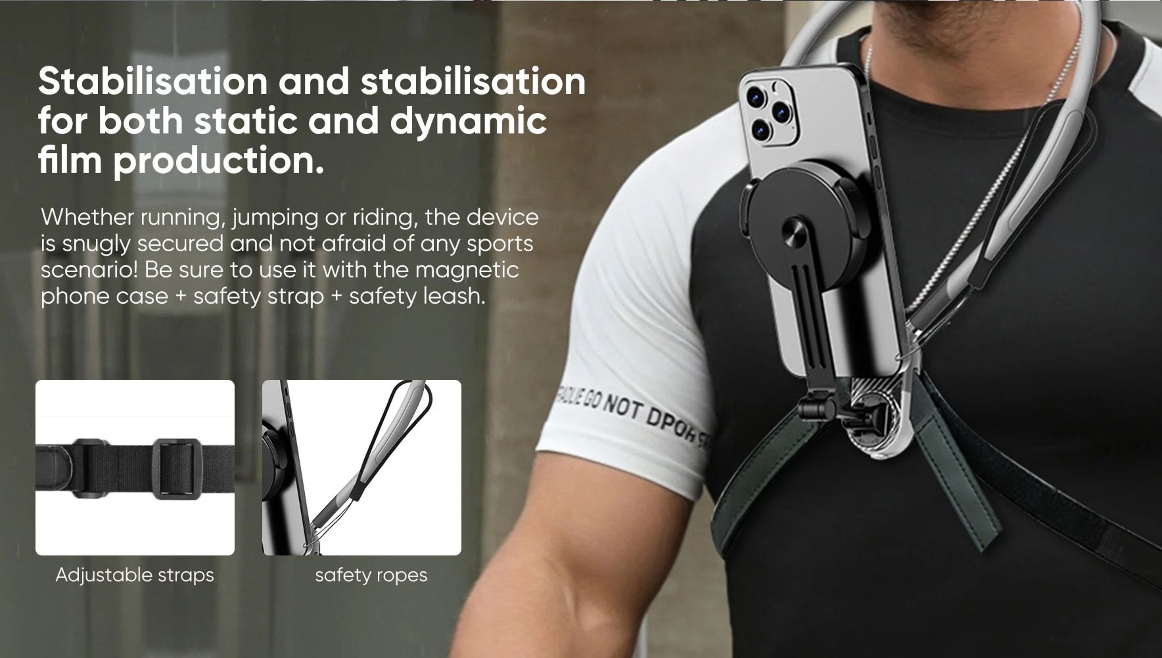 Magnetic Neck Phone Mount With Quick Release Holder 10