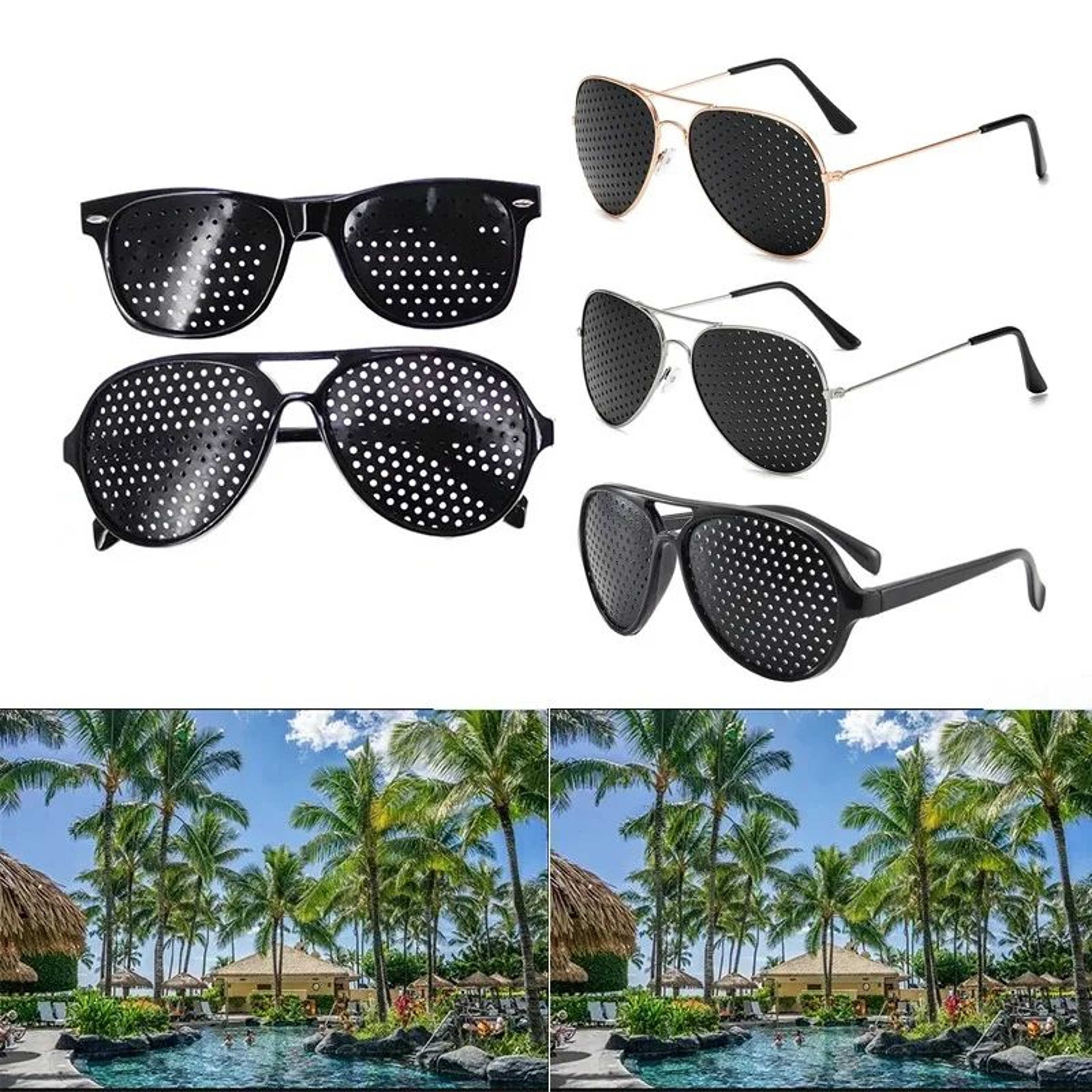 Pinhole Vision Correction Glasses Anti Fatigue Eye Care 0