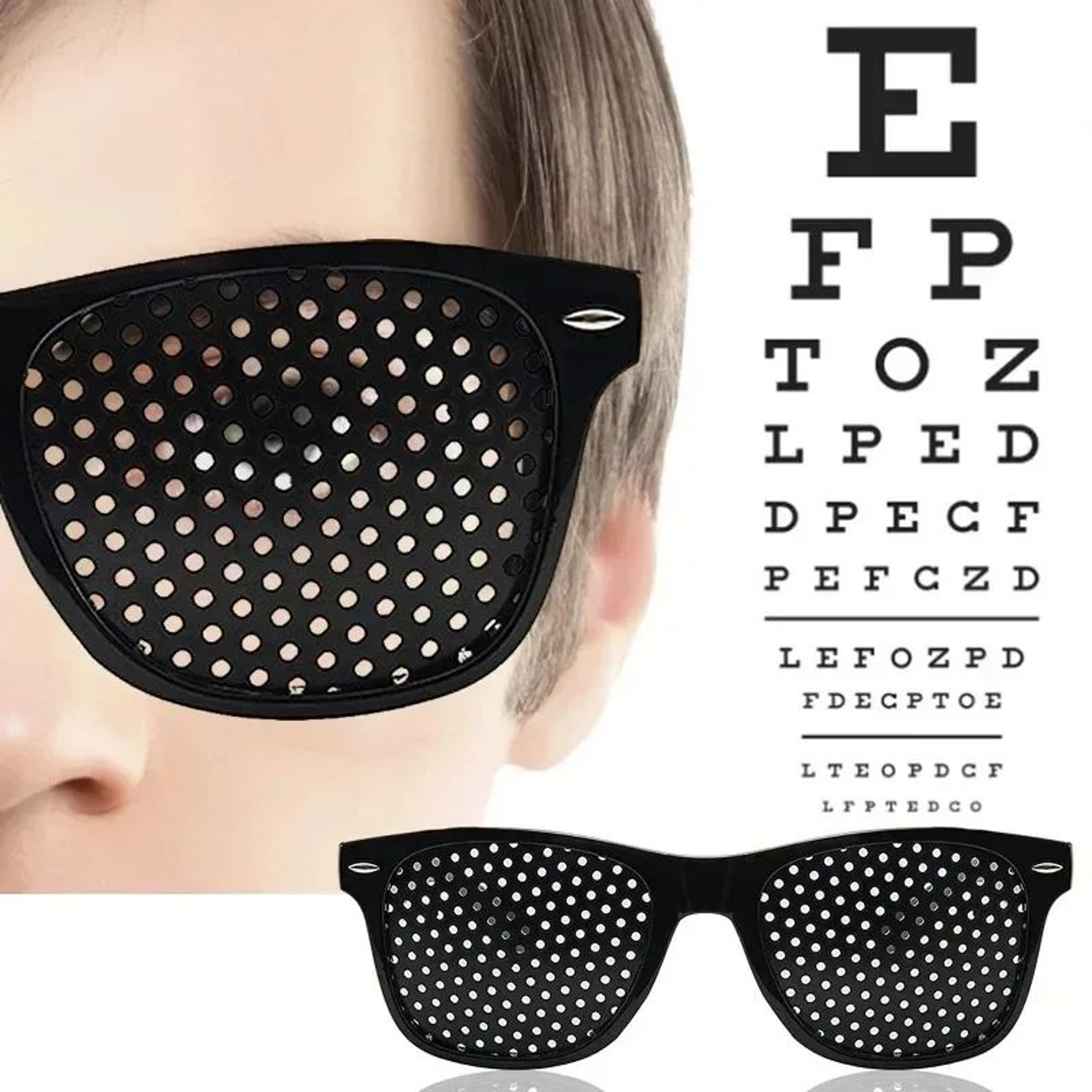 Pinhole Vision Correction Glasses For Eye Relief 0