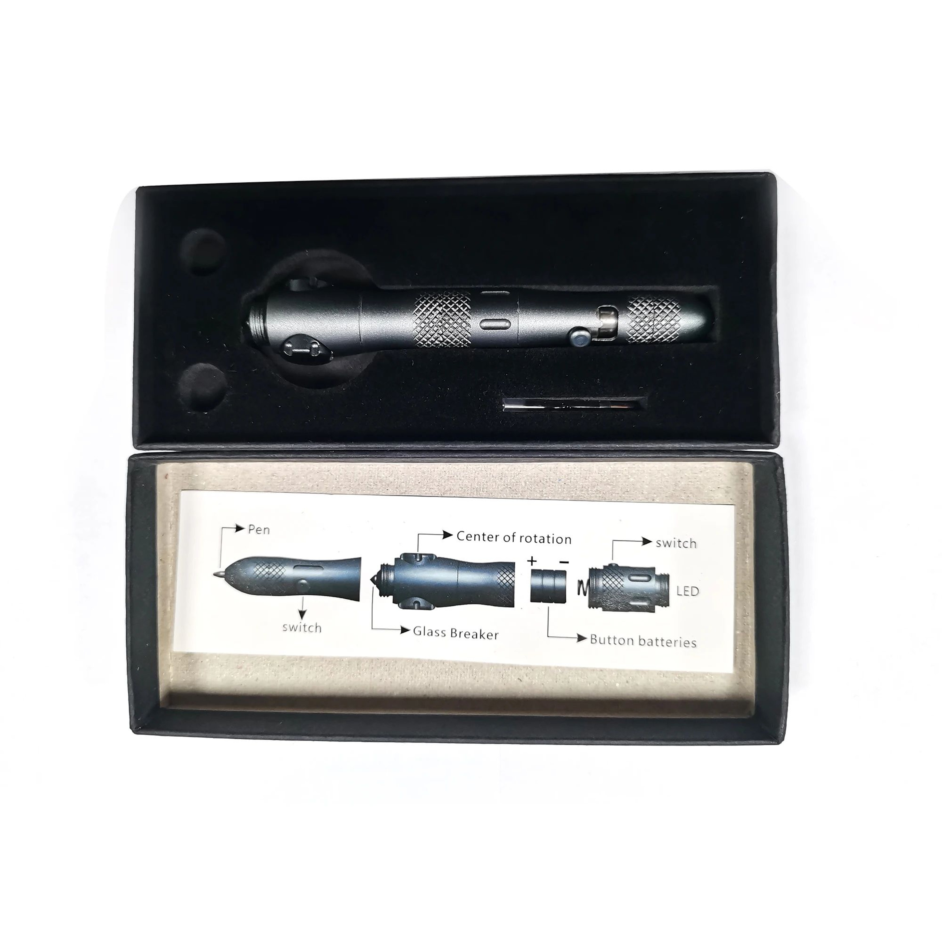 Multifunction Tactical Pen With Light And Spinner 15
