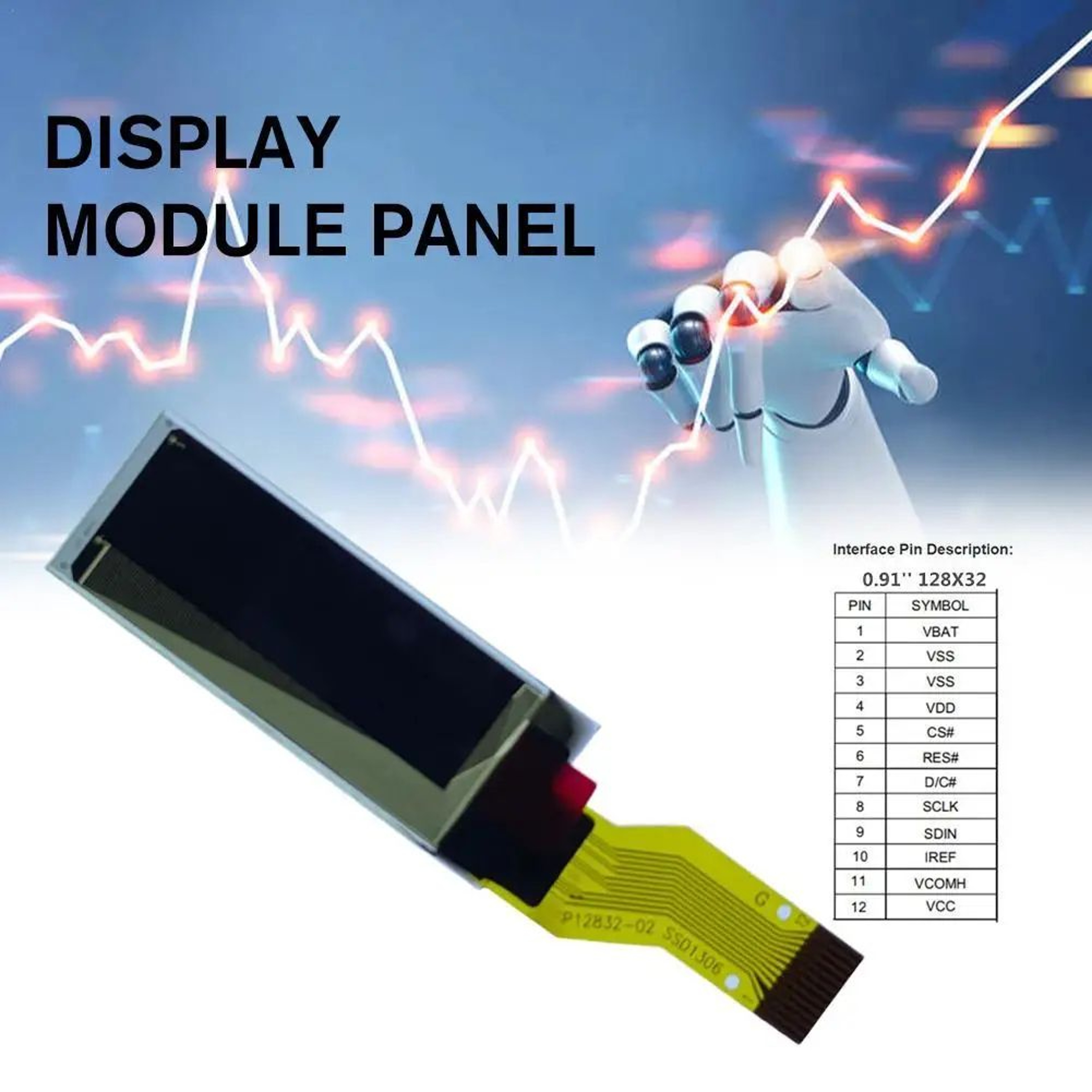 091 Inch OLED Display Module SSD1306 SPI 128x32 0