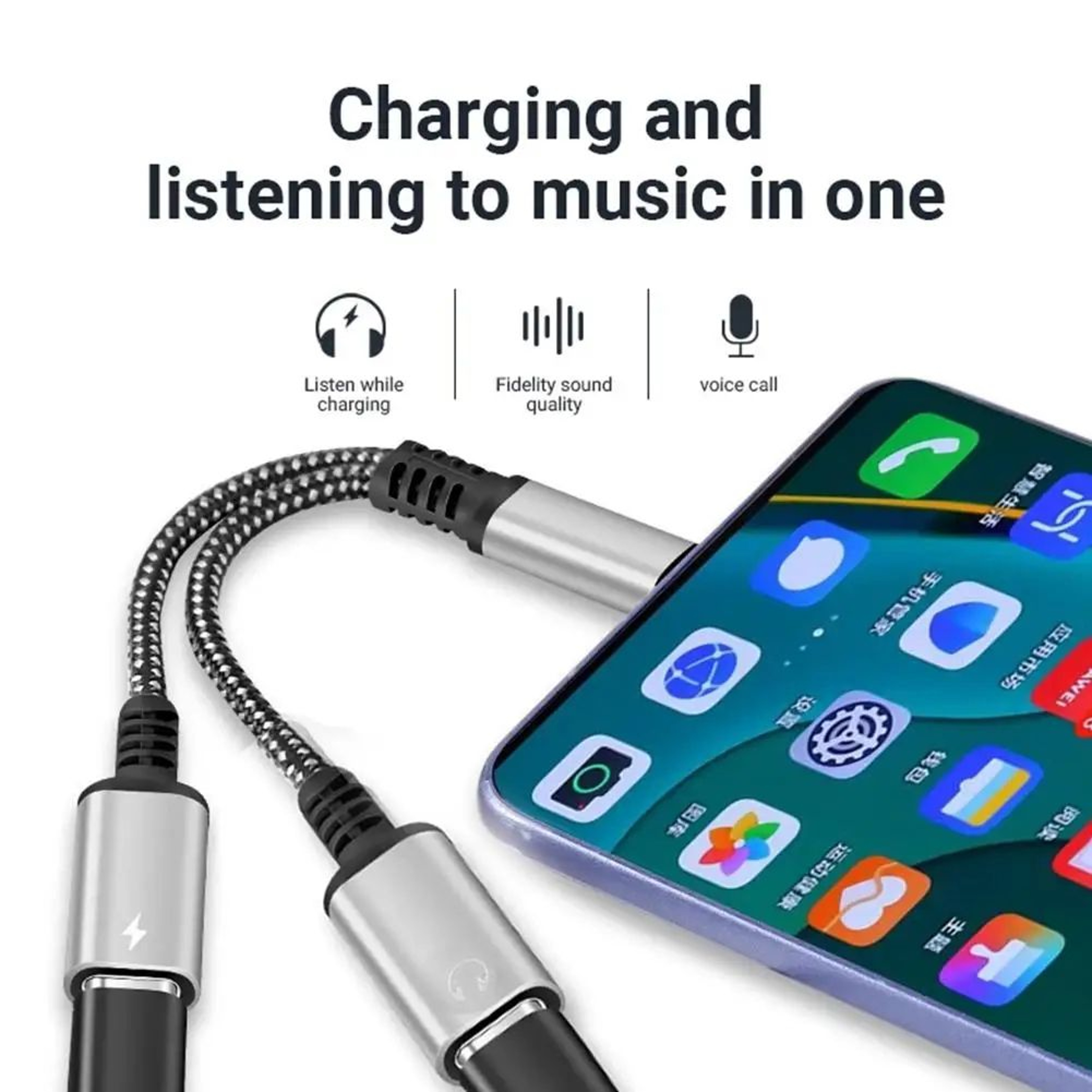 USB C Splitter Audio And Charging Adapter 2 In 1 2