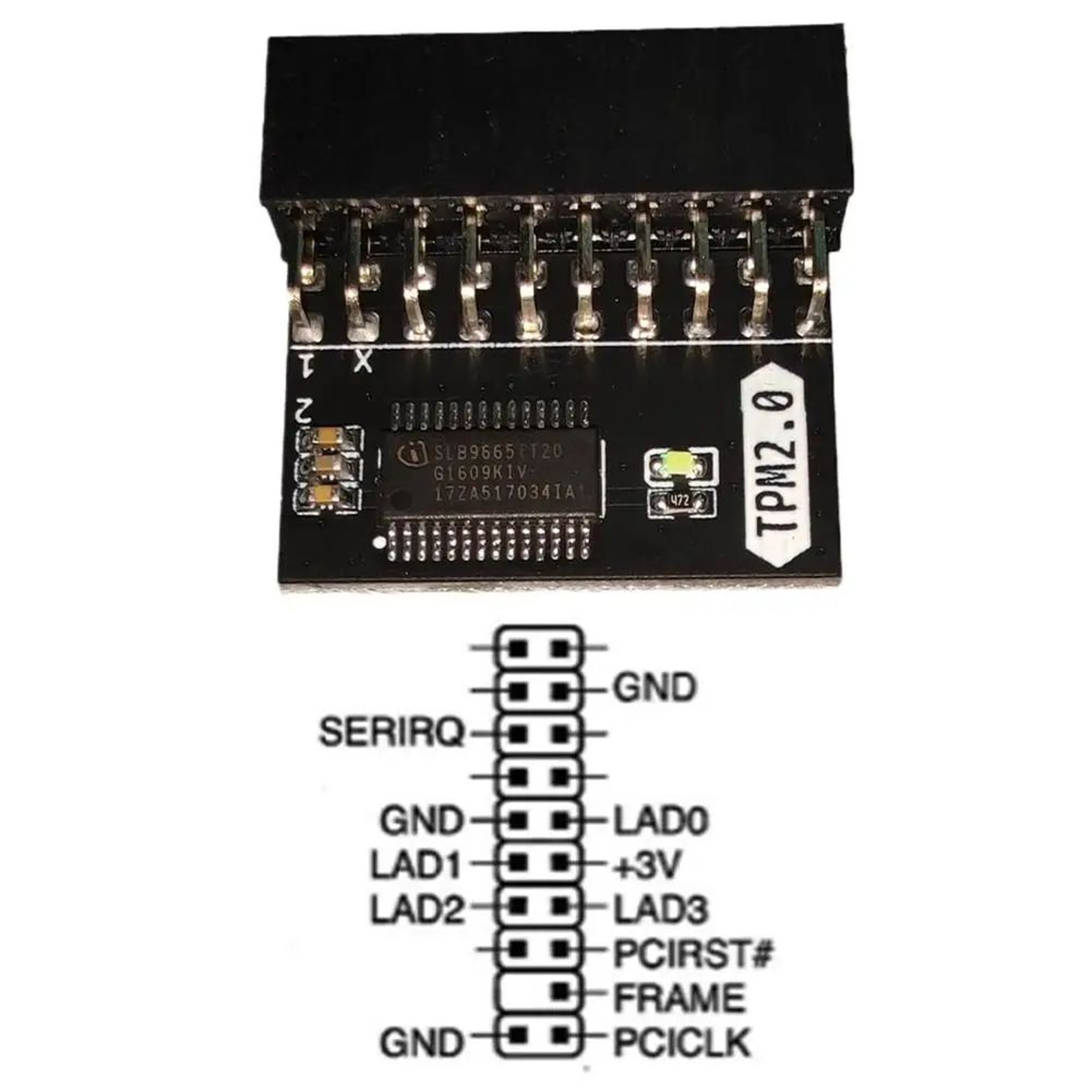 TPM 20 20 Pin Security Module Board 2
