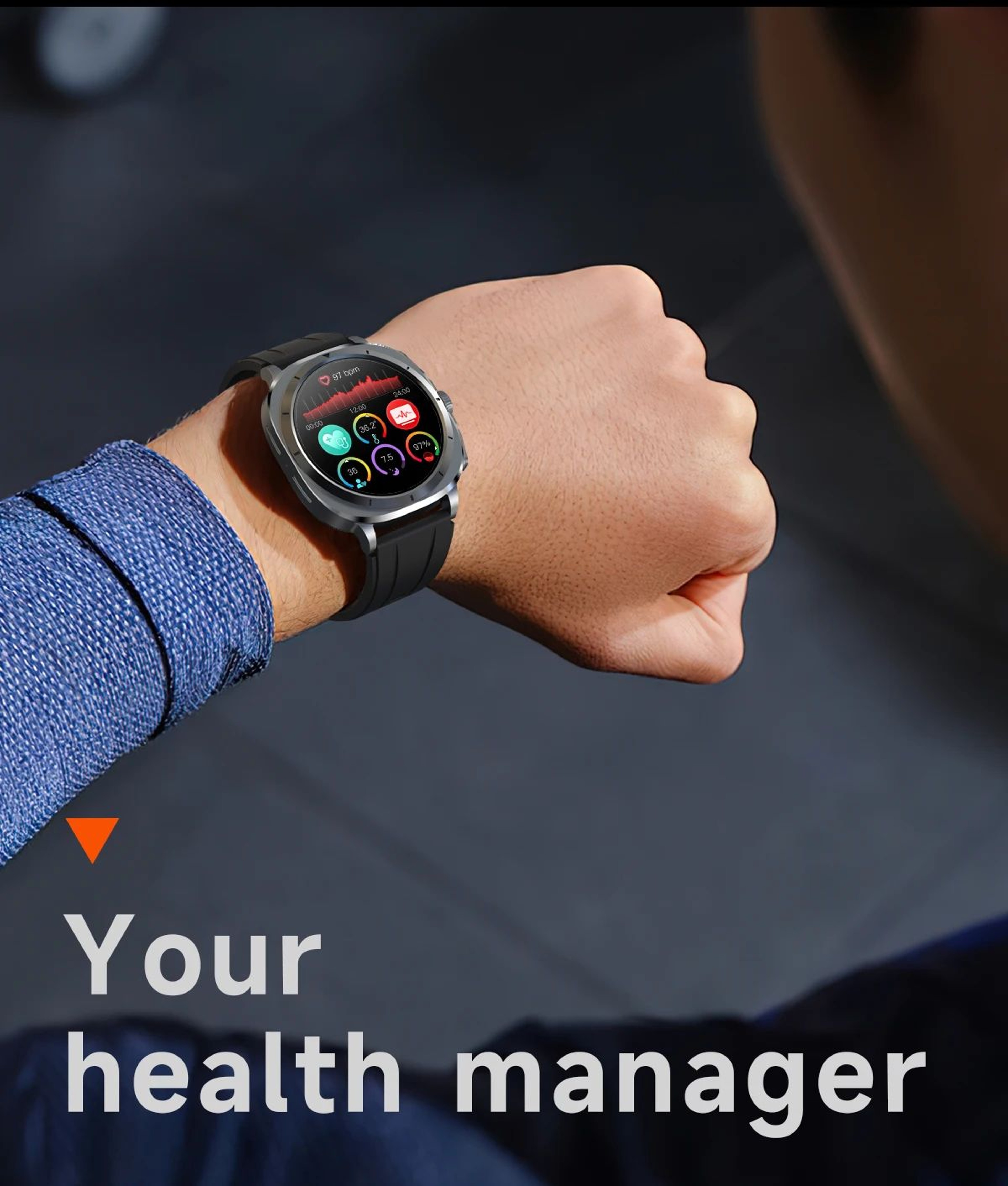 Health Monitoring Smartwatch ECG Heart Rate Blood Pressure Call 6