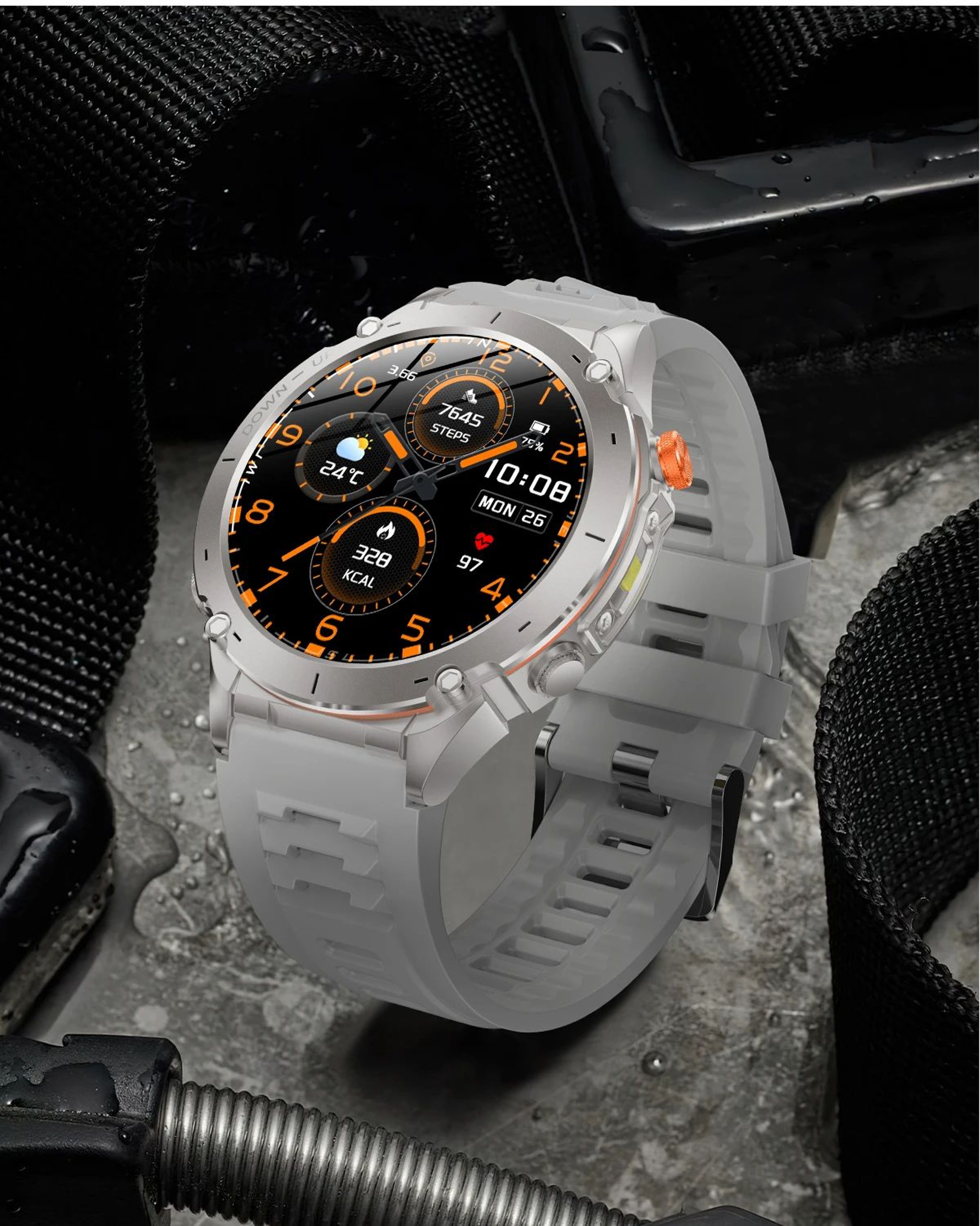 Stratos 4 GPS Smartwatch AMOLED HD Compass Altimeter Call 12
