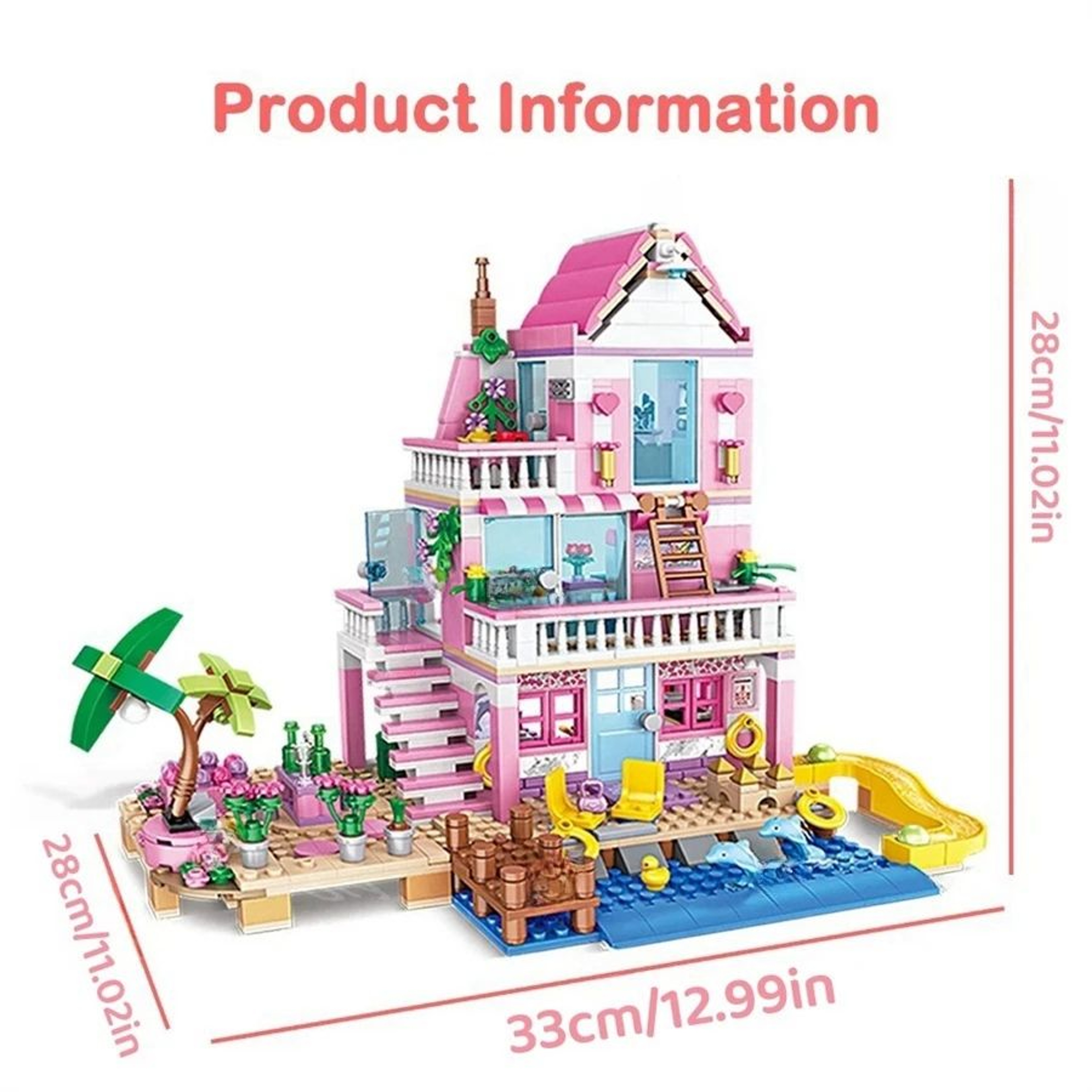Seaside Villa City House Building Blocks Set 5
