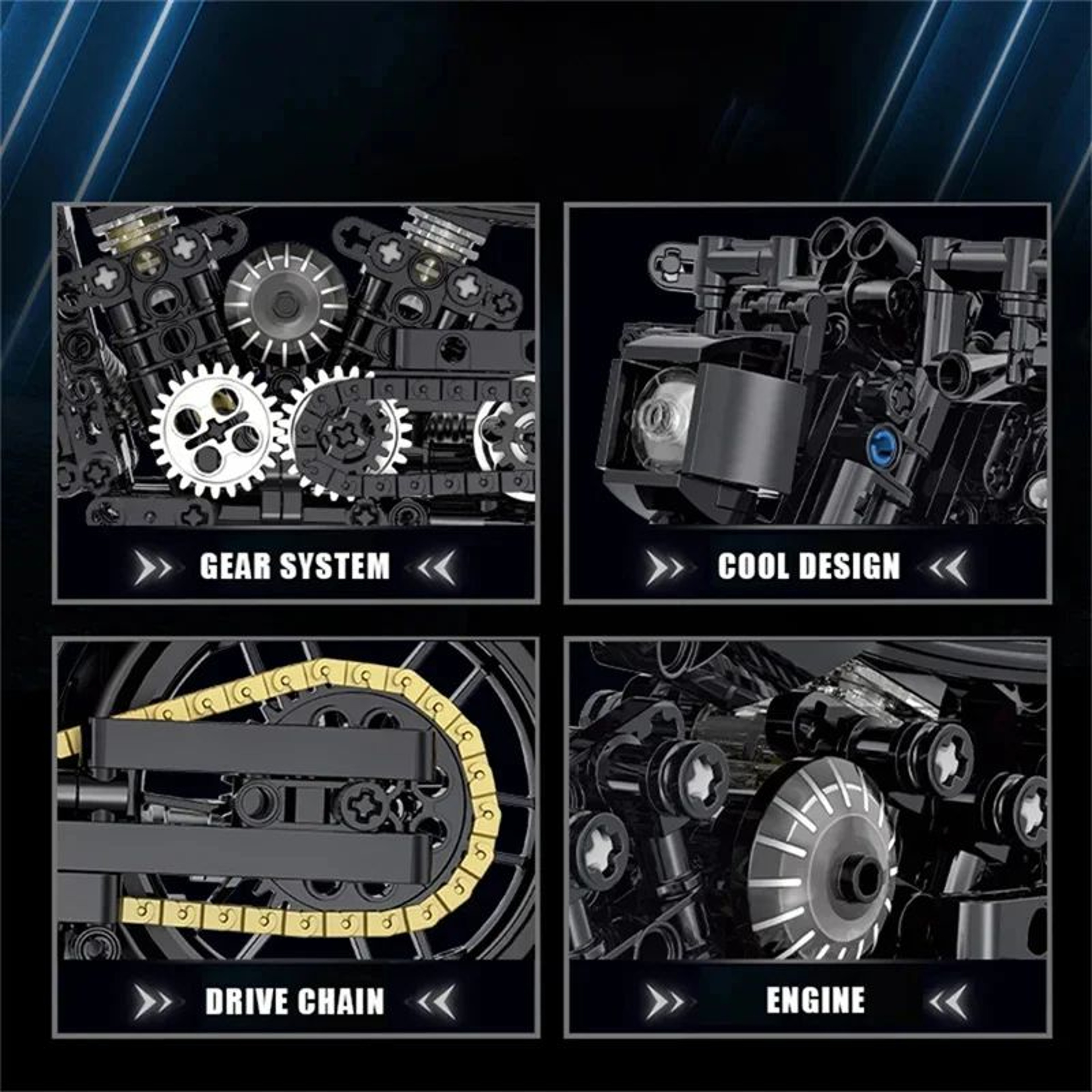 Technical Motorcycle Building Block Set 10