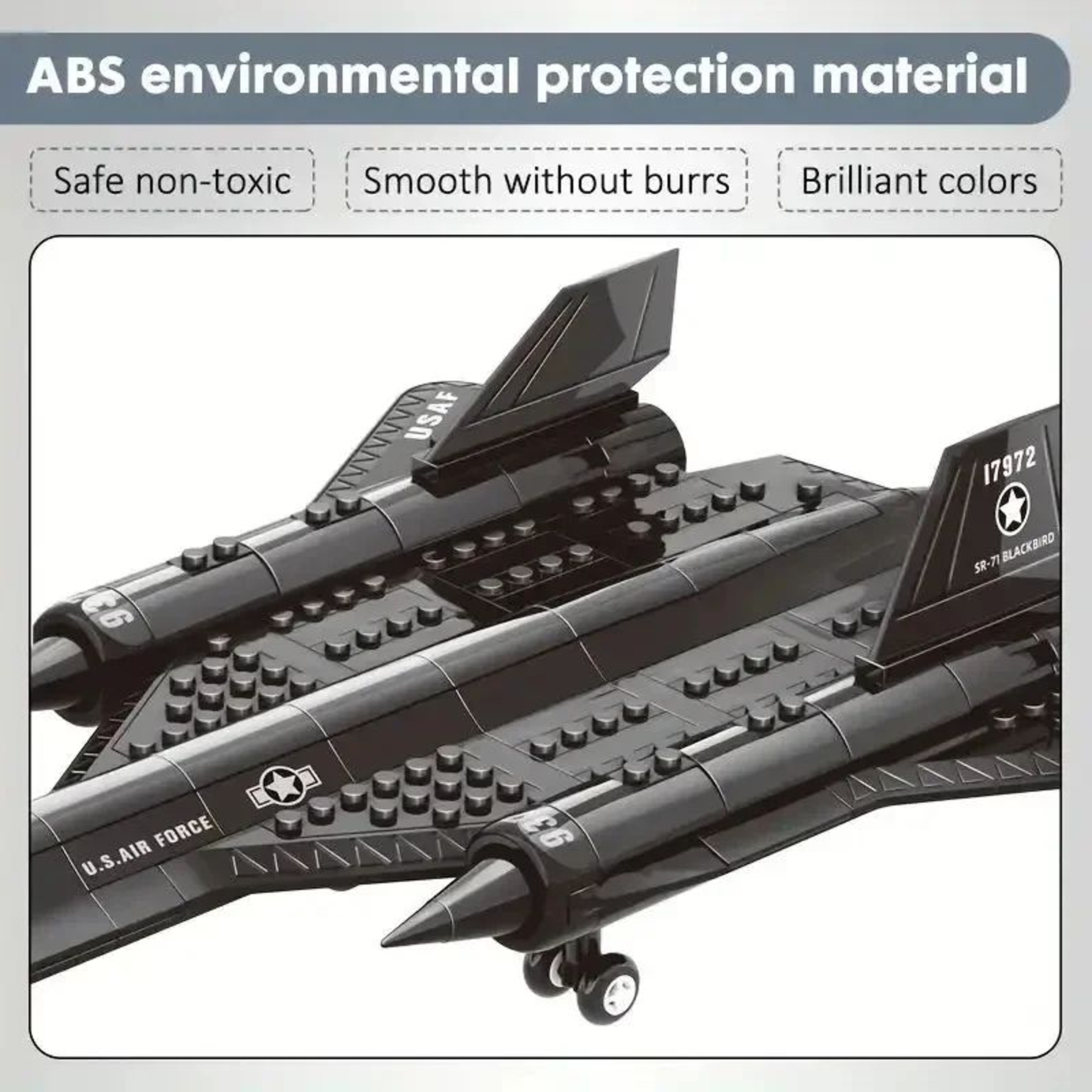 SR71 Blackbird Spy Plane Building Block Set 4