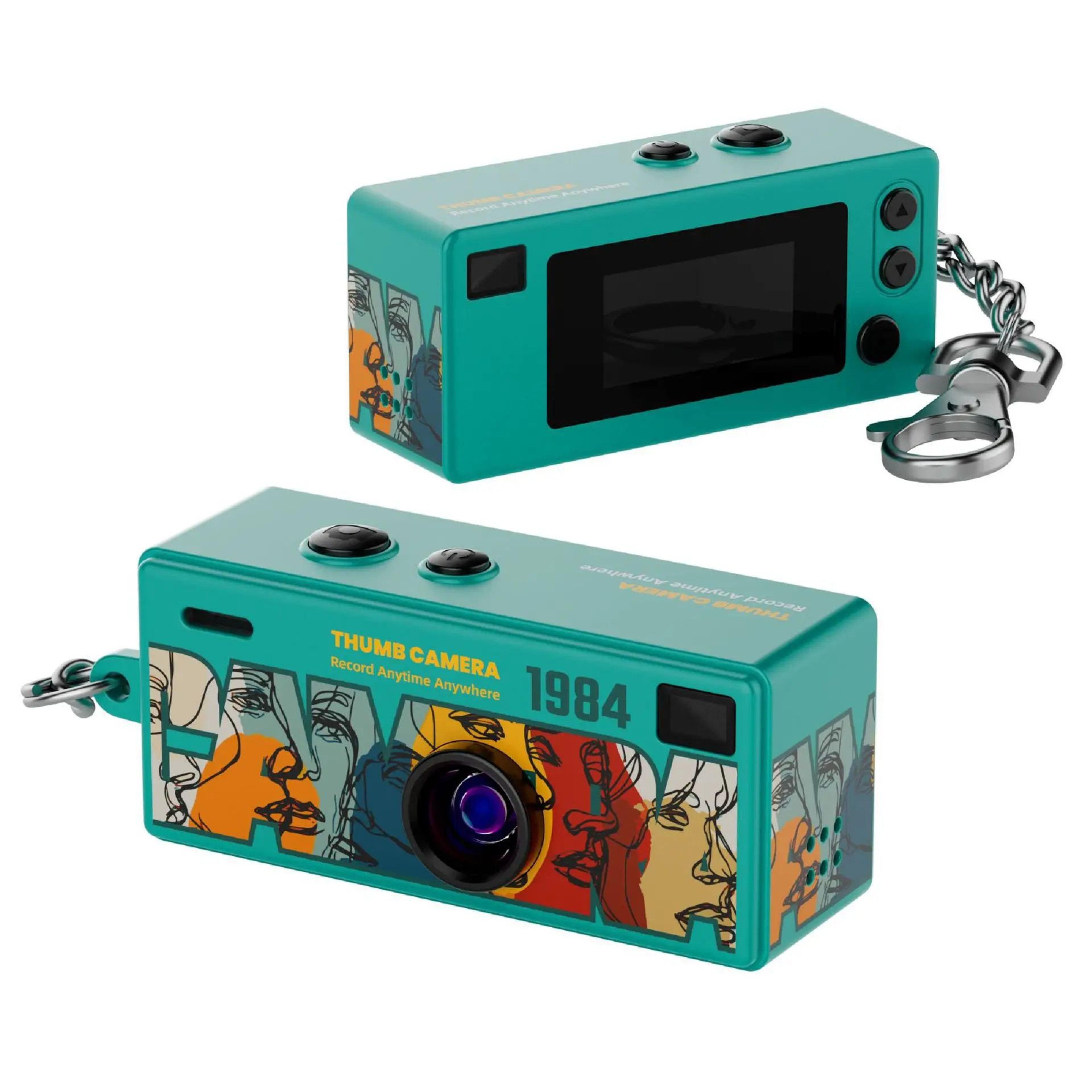 Retro Mini Keychain Camera Portable Digital CCD 12