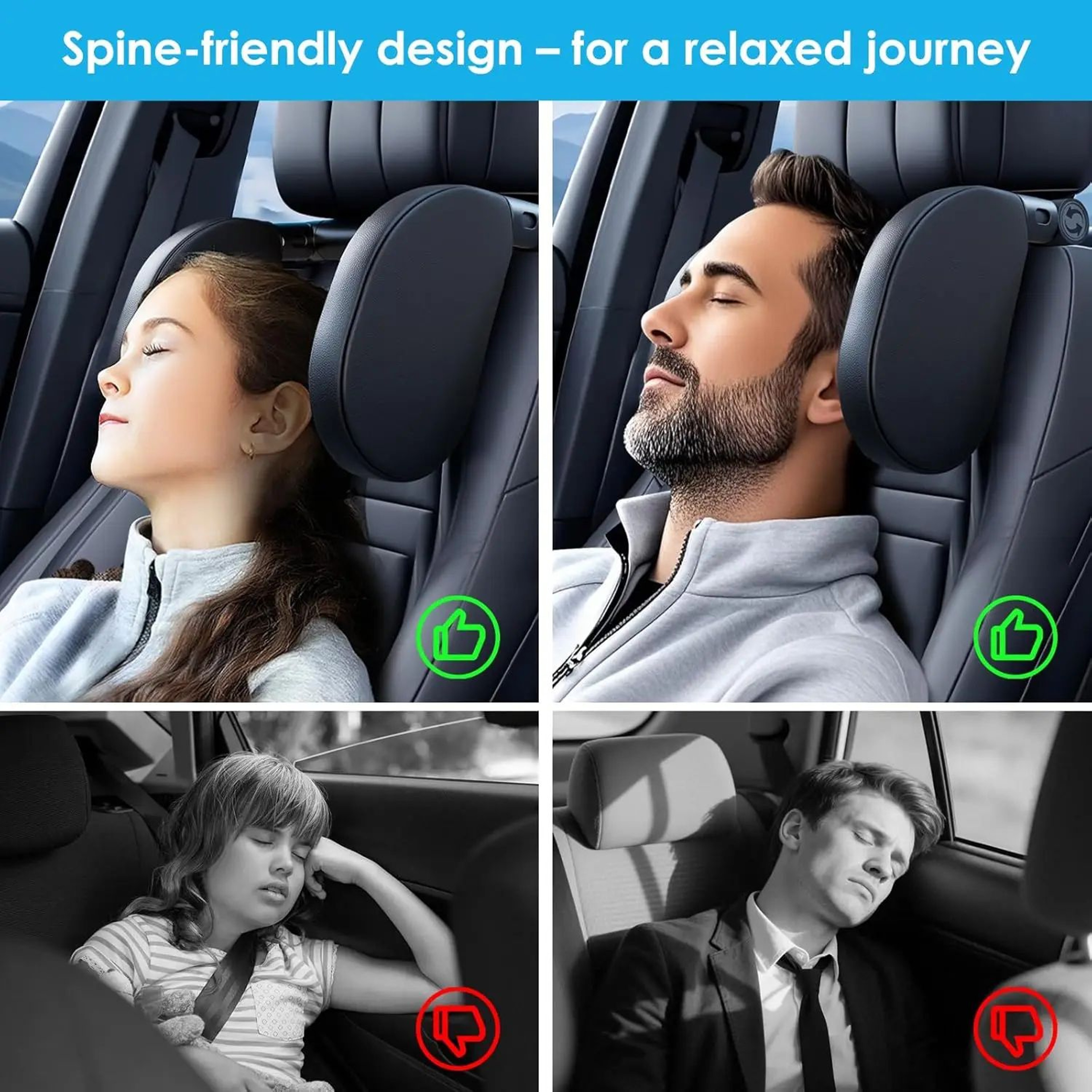 Memory Foam Car Neck Support Travel Pillow 3