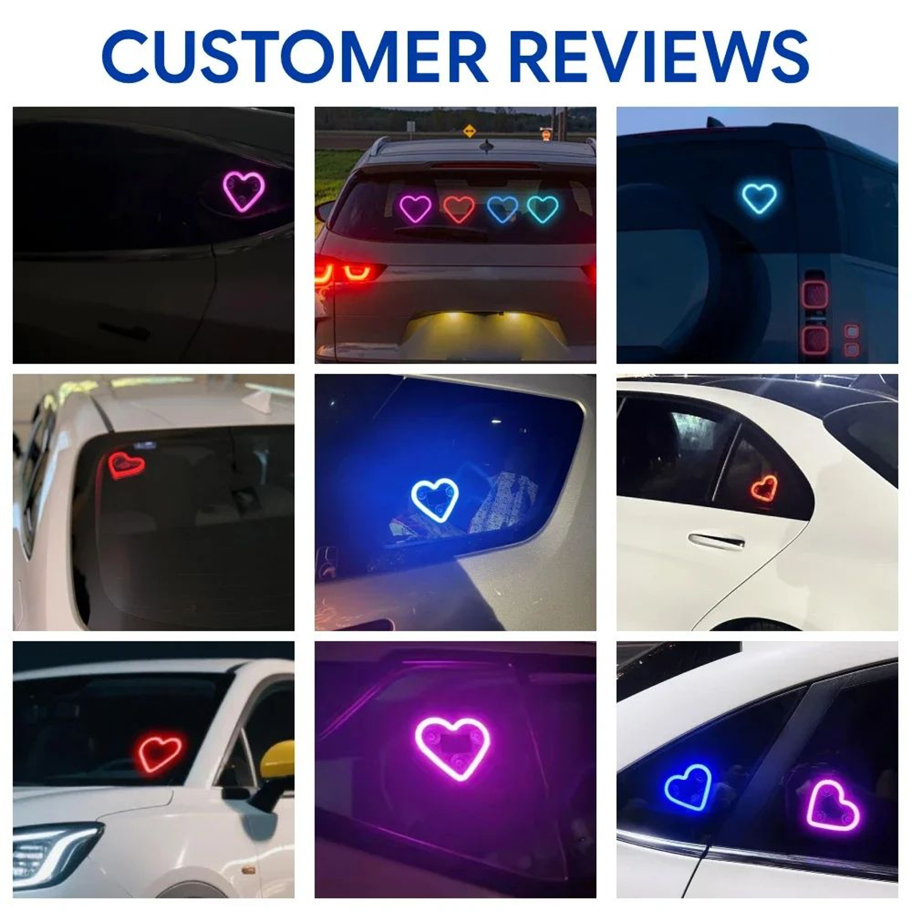 Heart Shape LED Car Ambient Light 4