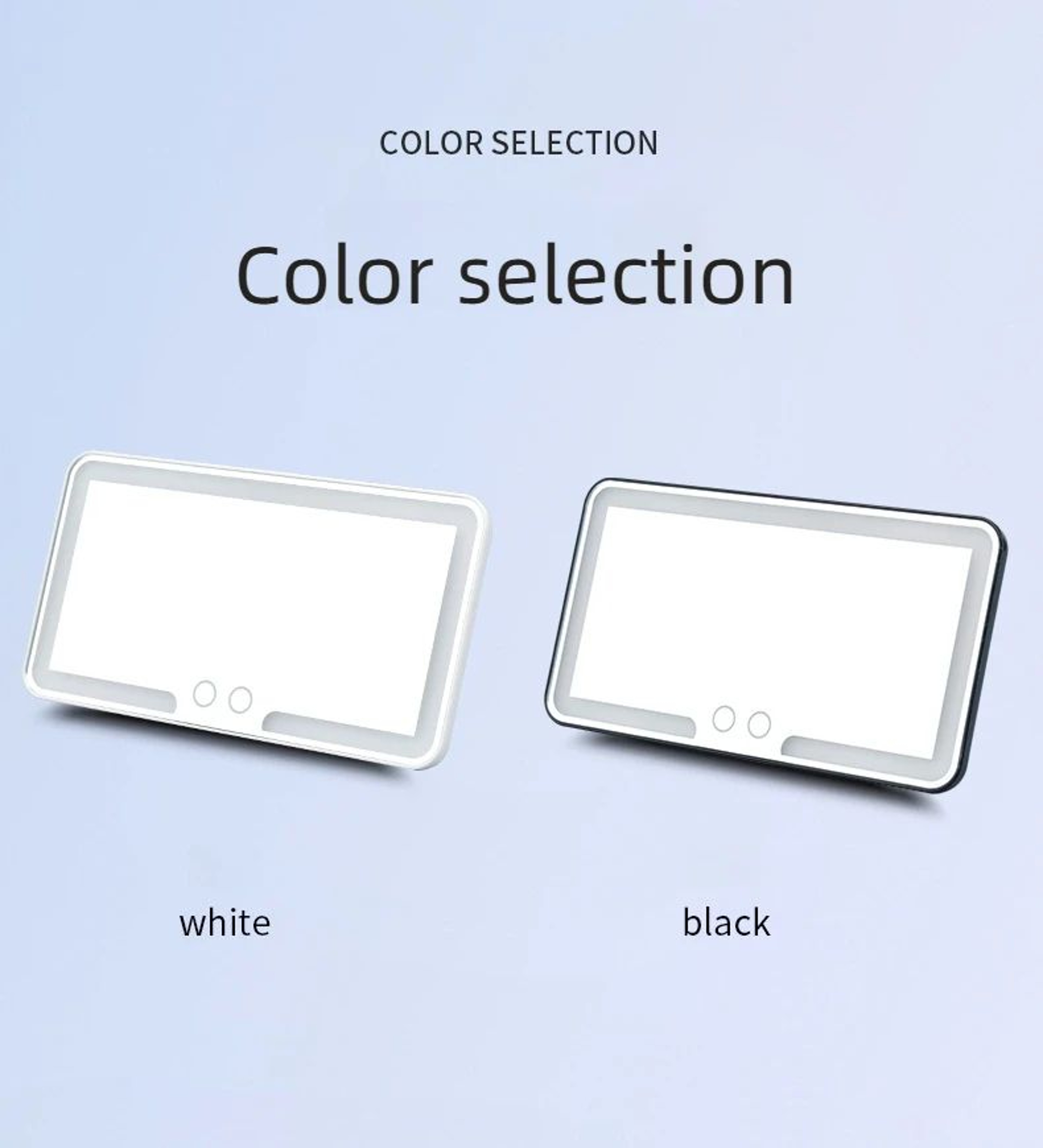 LED Rechargeable Car Sun Visor Makeup Mirror 10