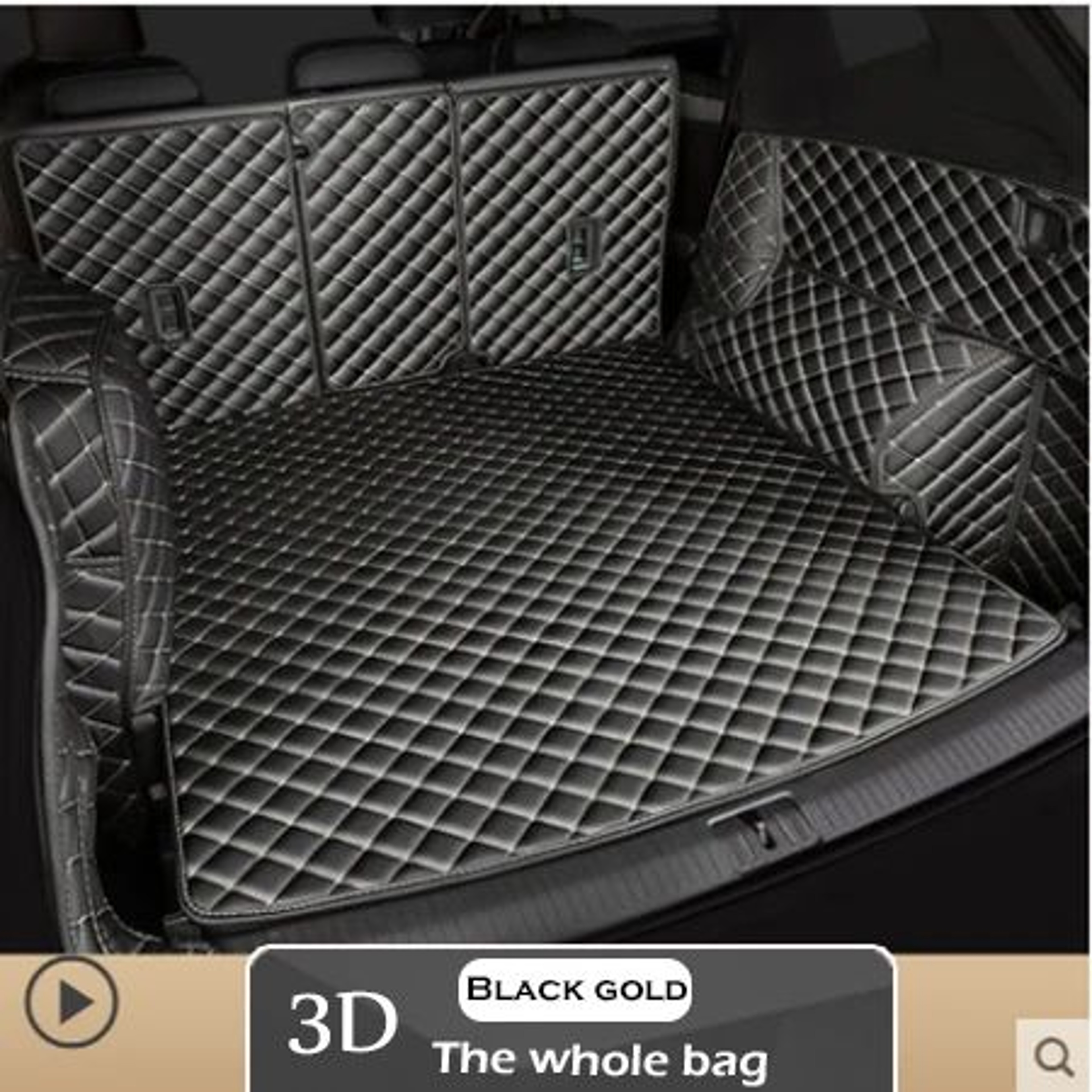 Tesla Model 3 Leather Car Trunk Cargo Liner Mat 16