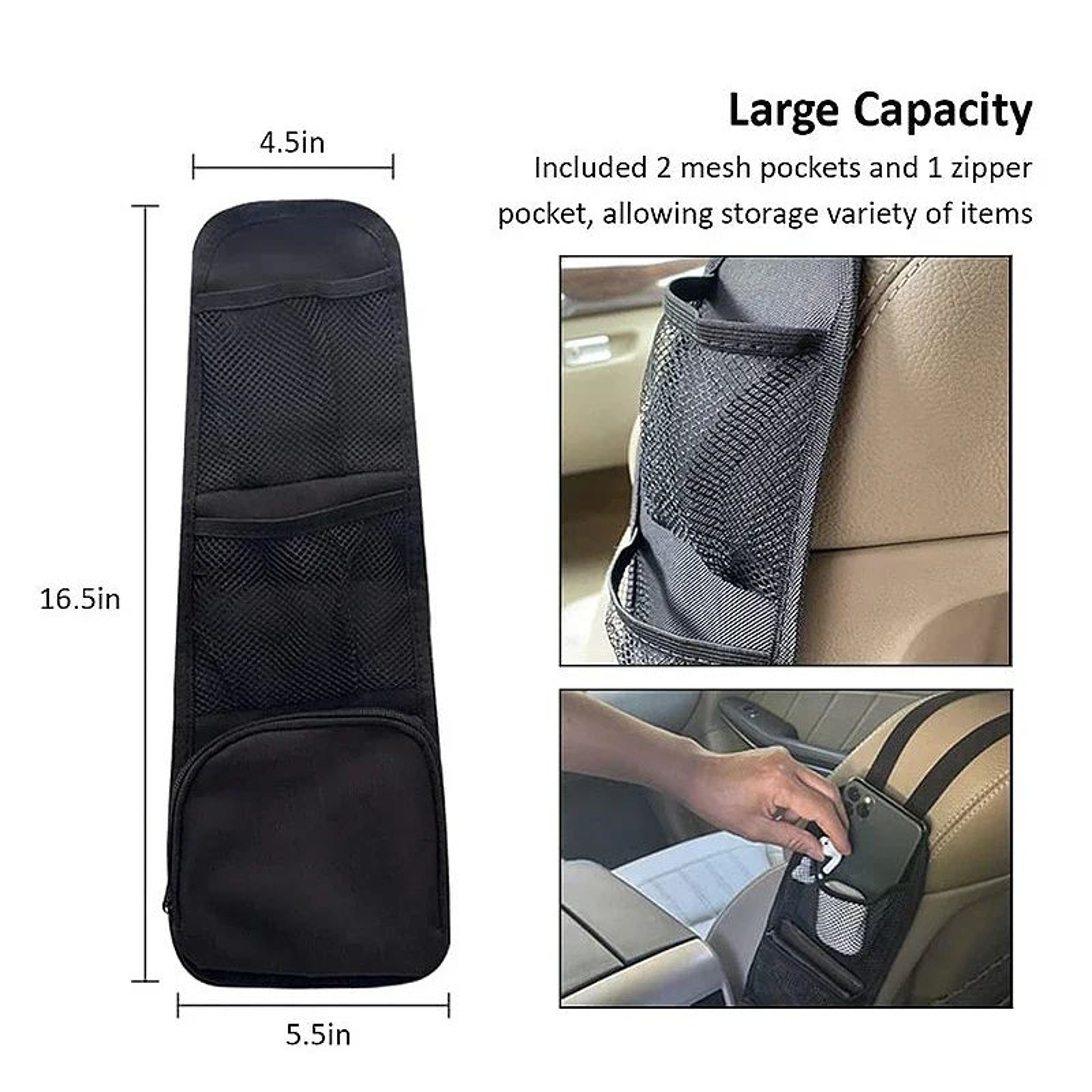 Multi Pocket Car Seat Side Organizer Bag 4