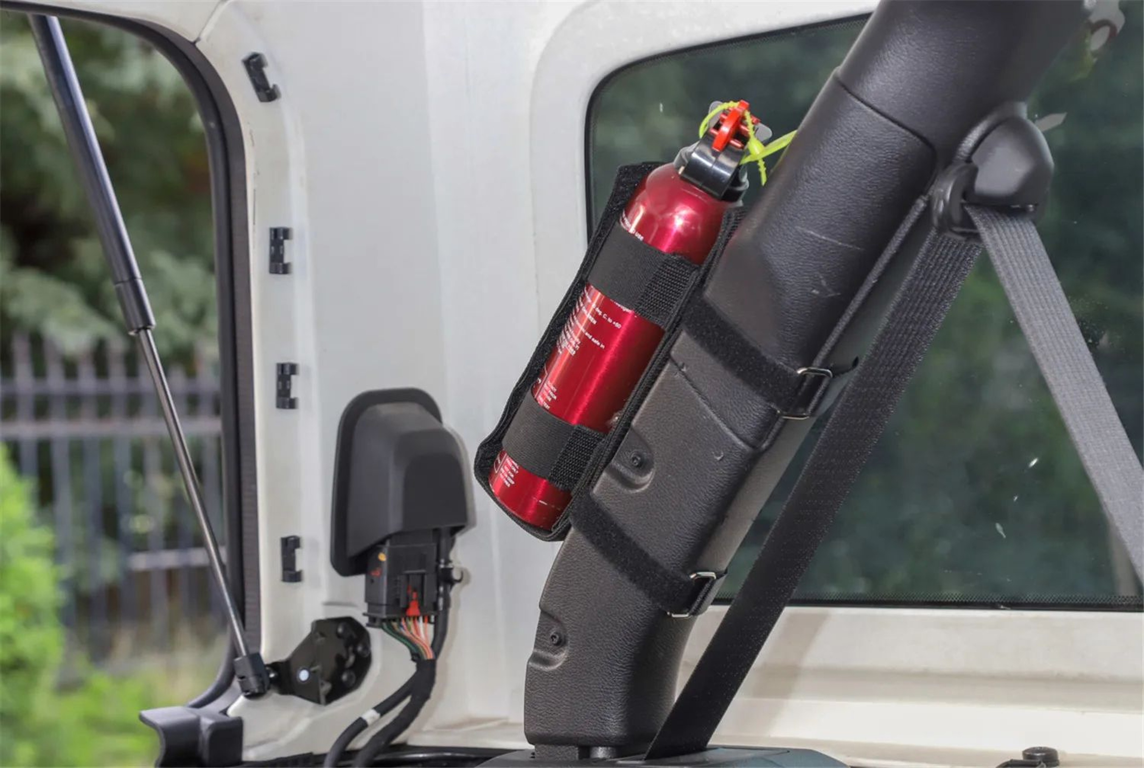 Car Roll Bar Fire Extinguisher Holder Strap 8