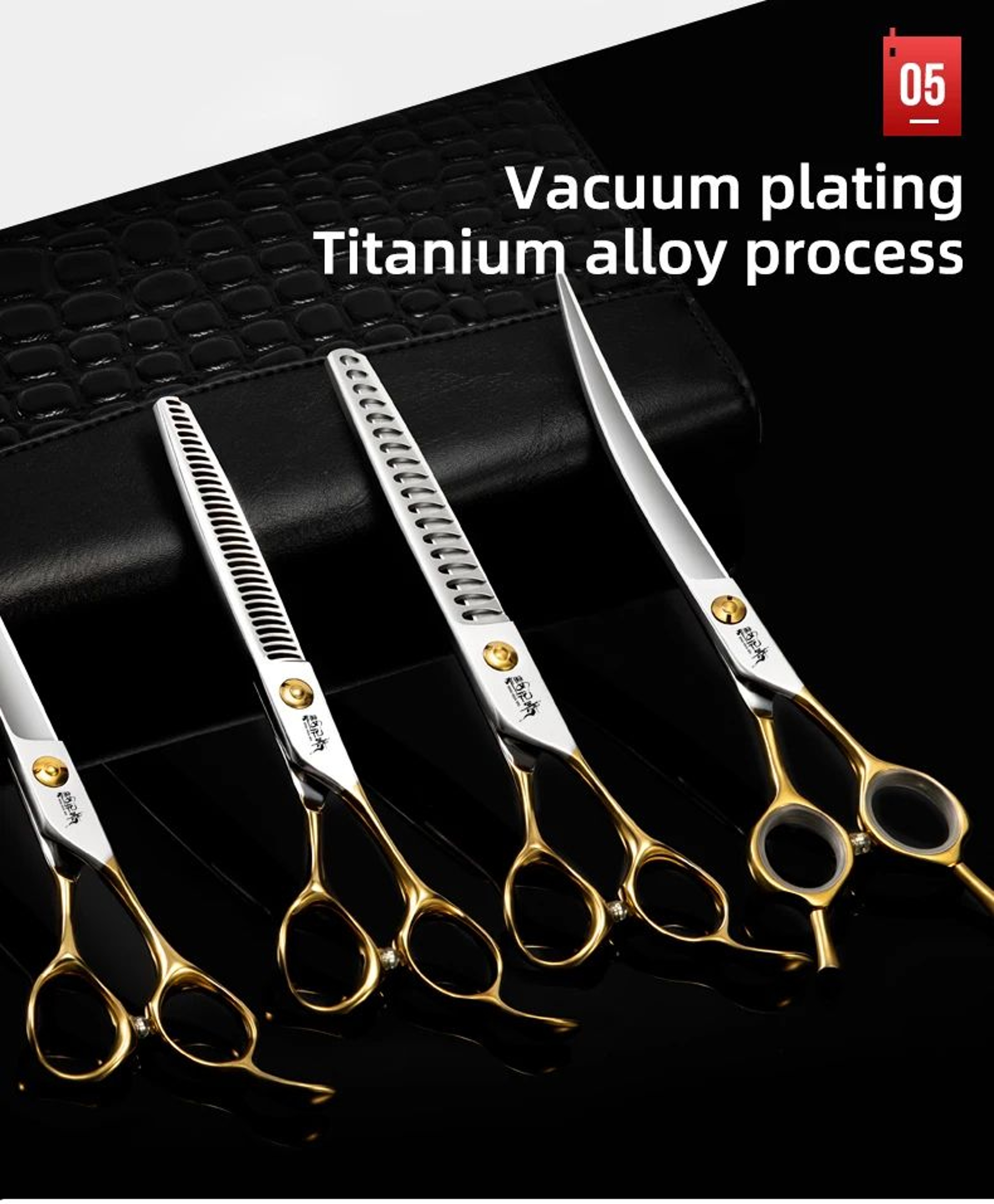 Professional Sakura Dance Pet Grooming Scissors Set 6