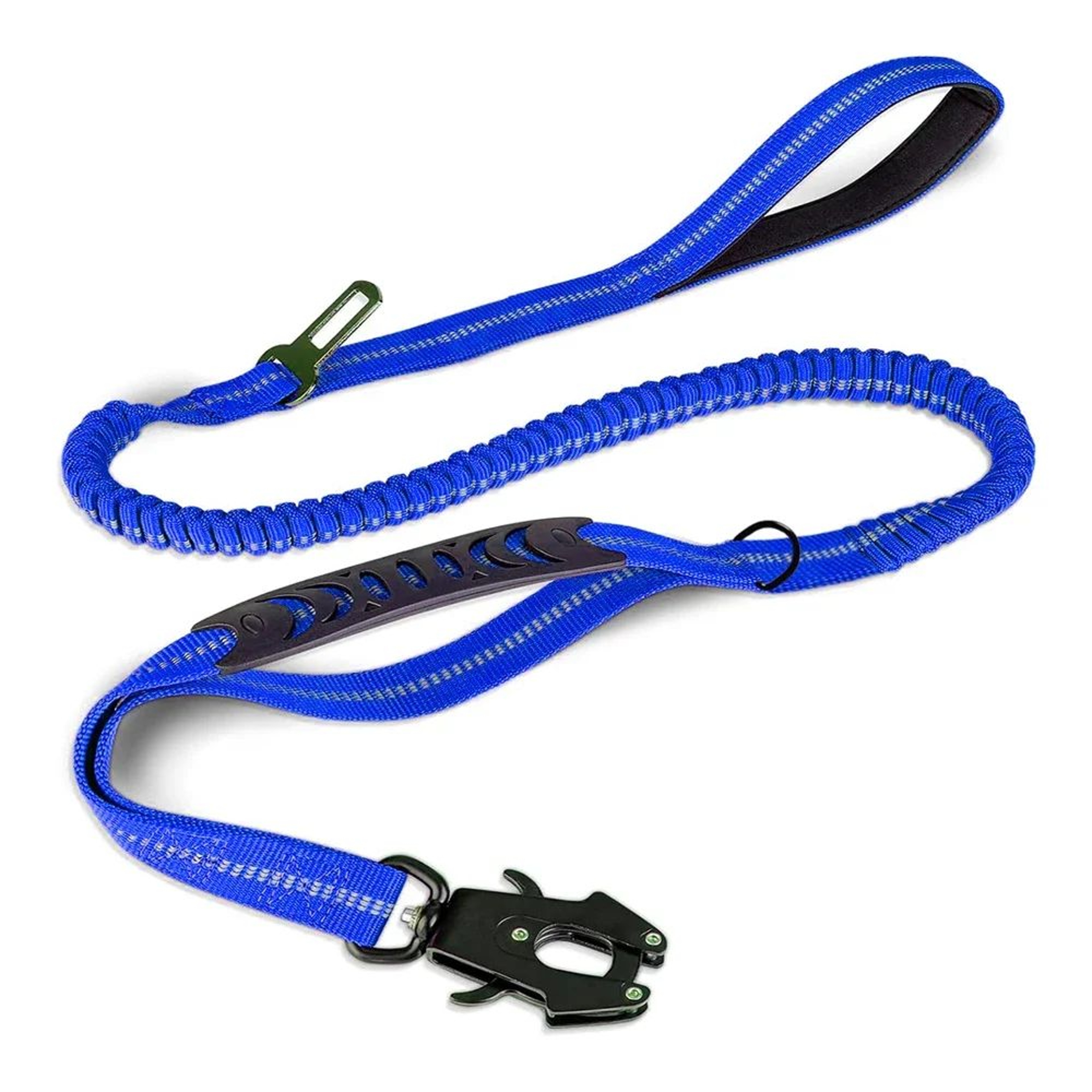 Reflective Tactical Bungee Dog Leash With Seatbelt 13