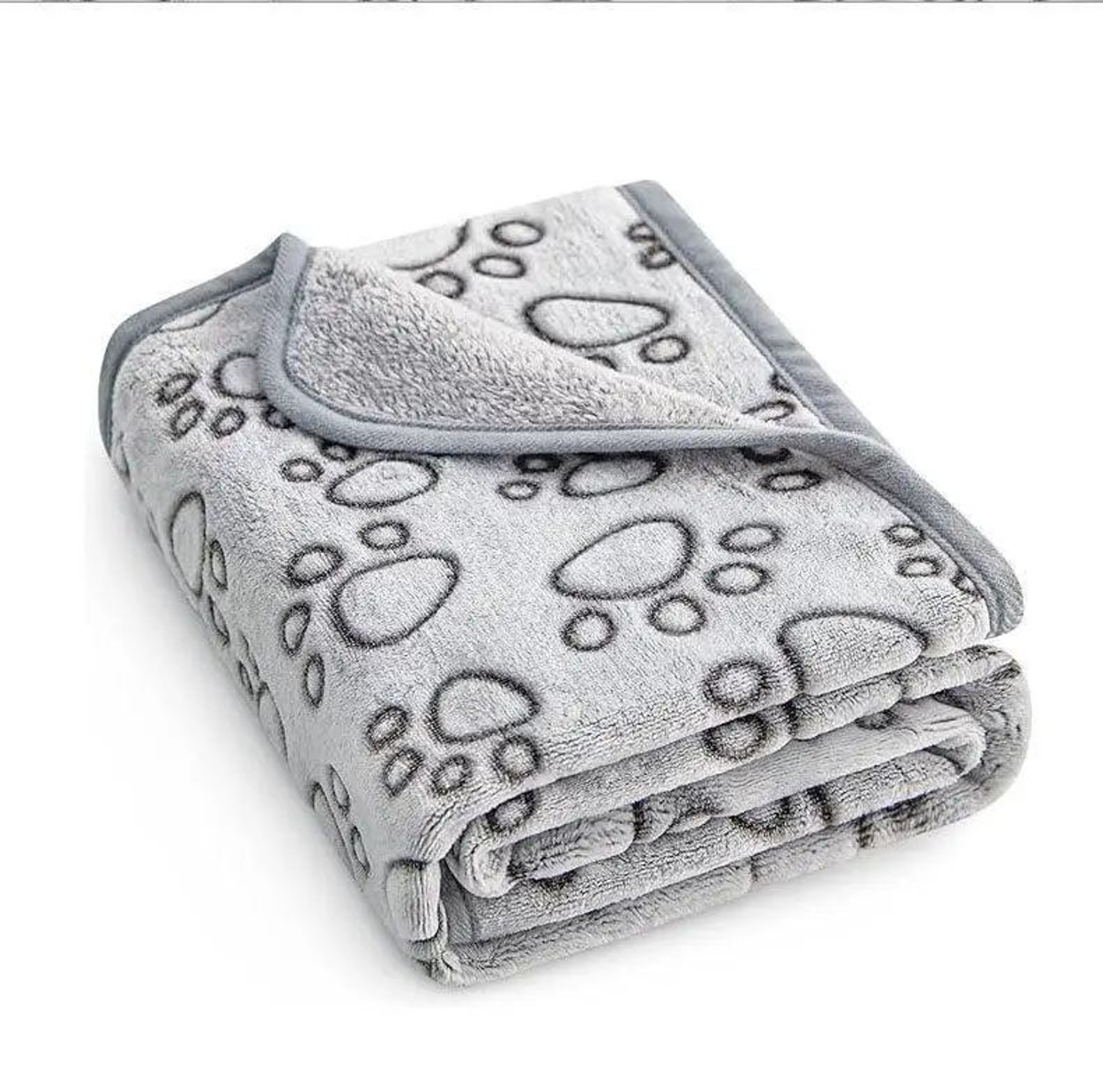 Soft Fluffy Paw Print Pet Blanket Set 8