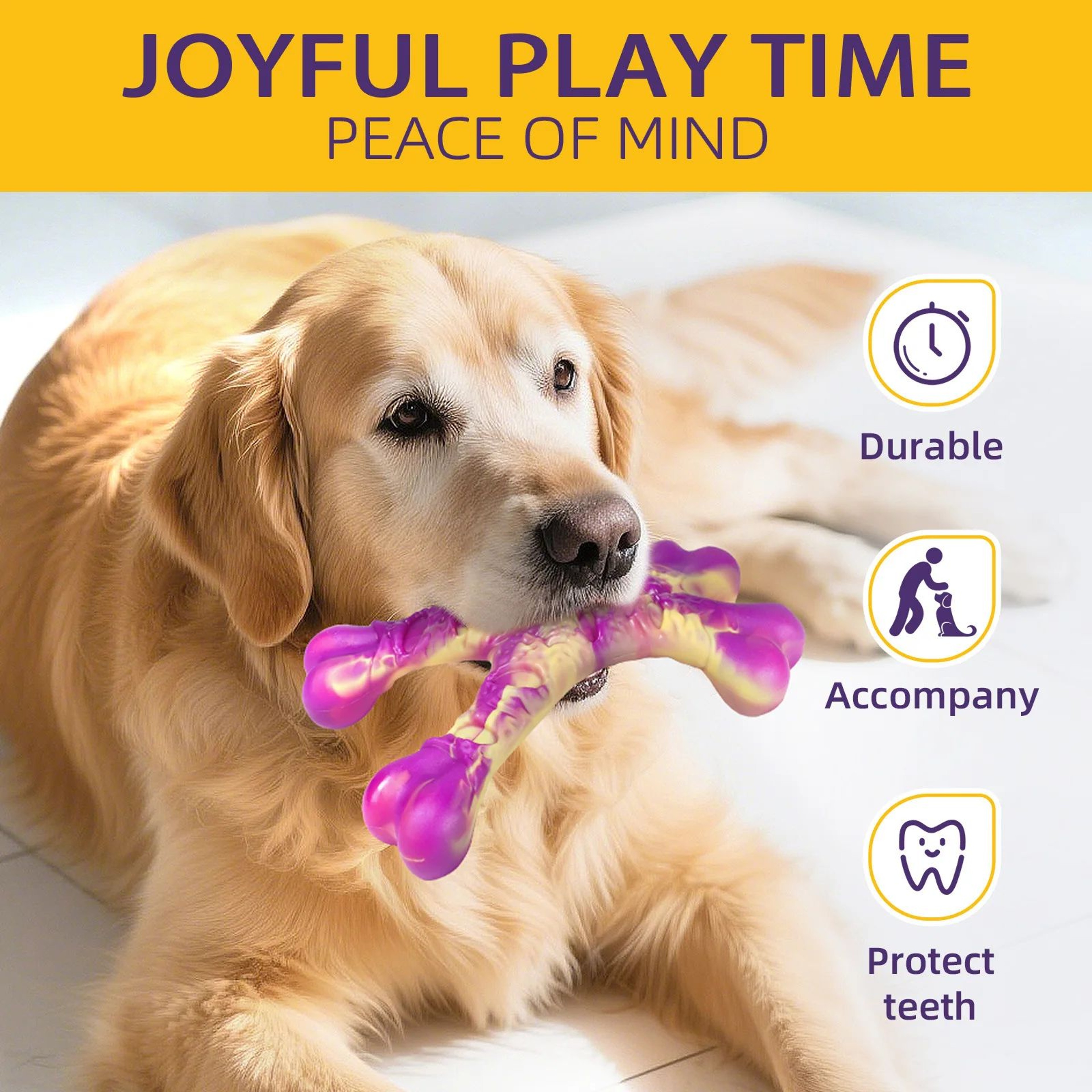 Durable Beef Flavor Dog Chew Toy For Interactive Play 1